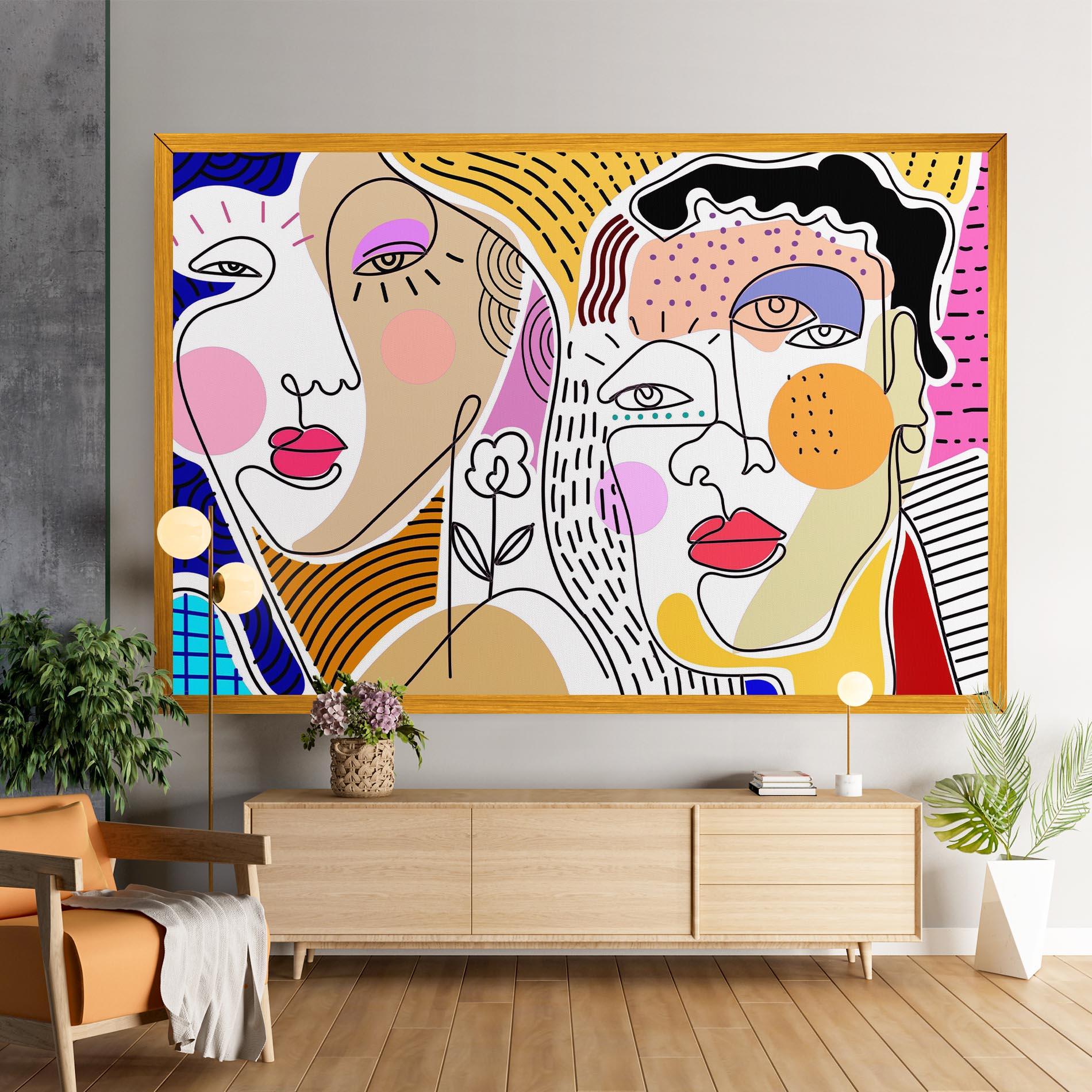 Tablou Canvas Abstract Eye Face mockup 9