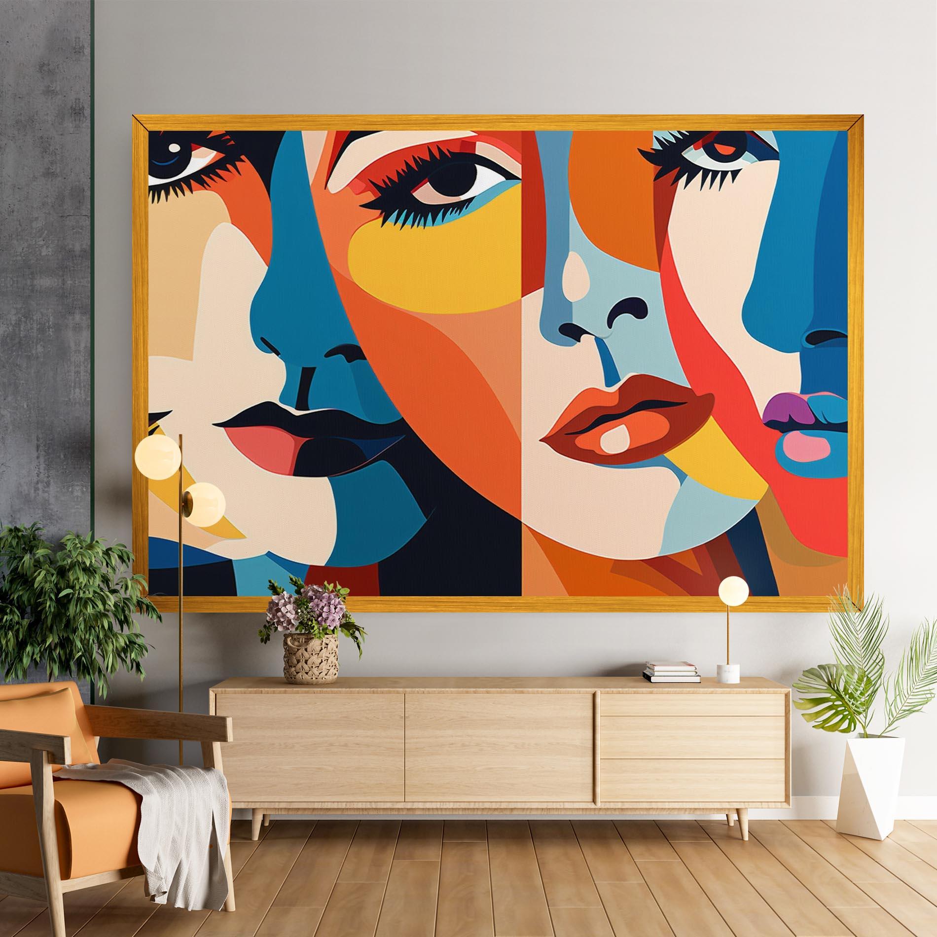 Tablou Canvas Beauty Face Collage mockup 9