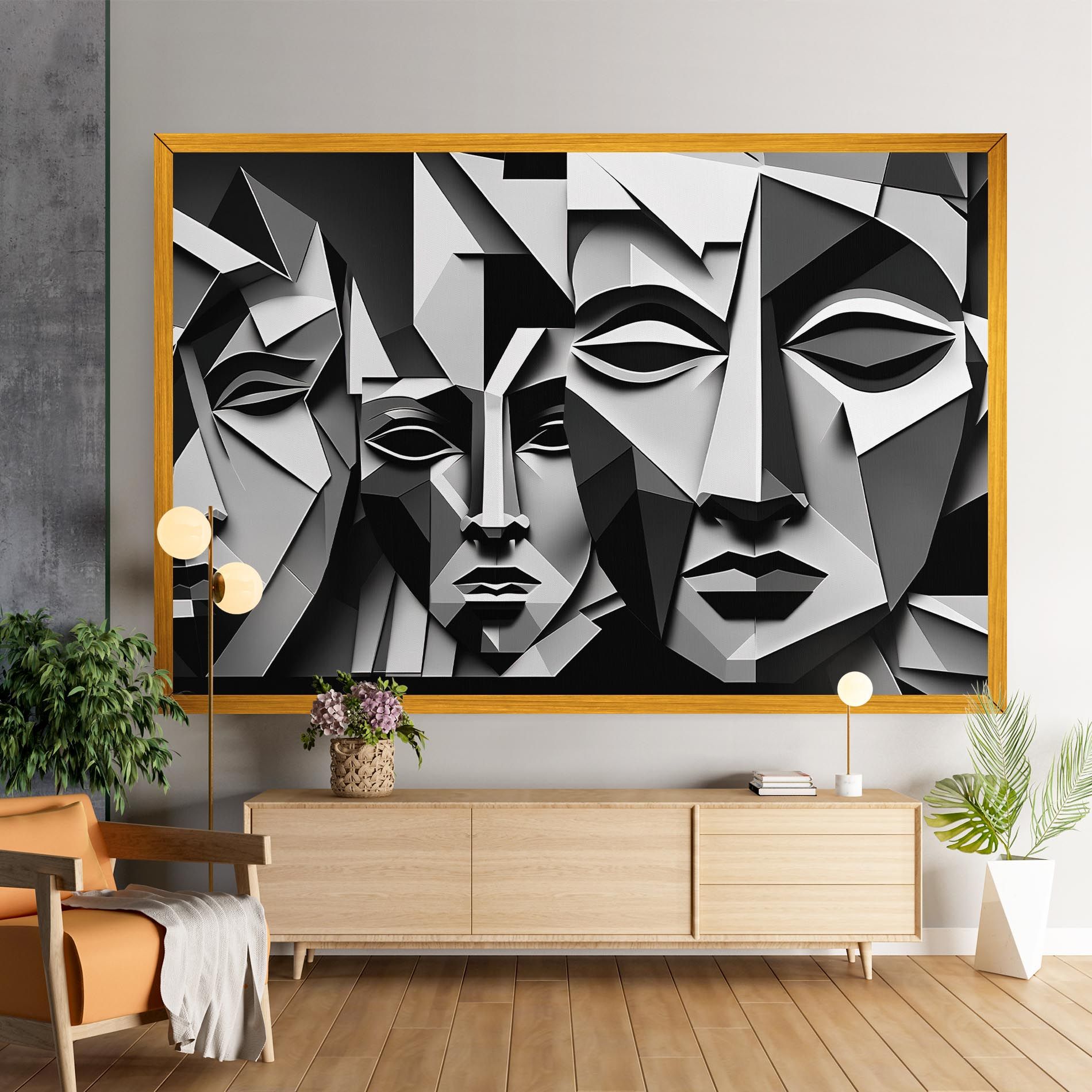 Grey Faces Collage mockup 9
