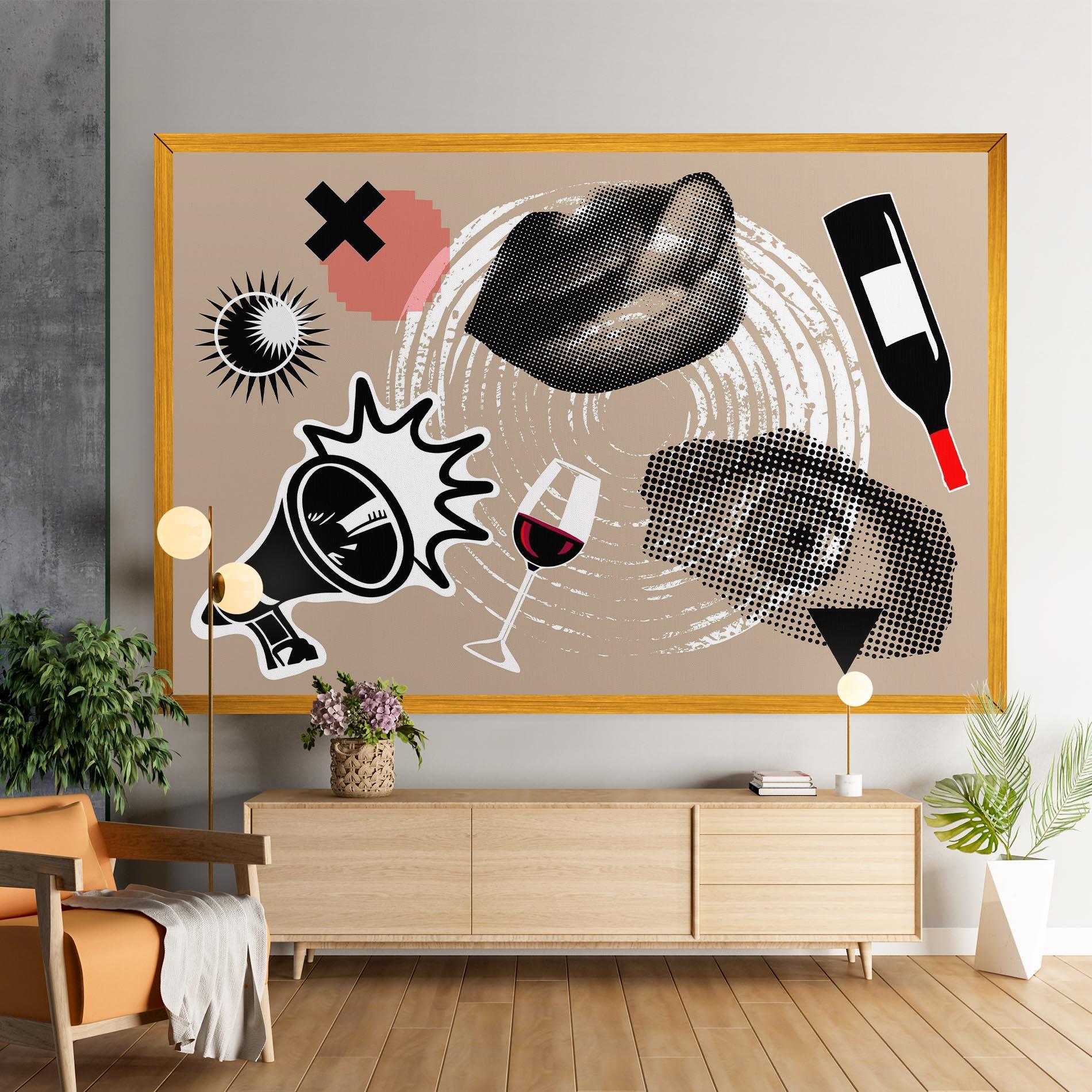 Tablou Canvas Lips Mouth Collage mockup 9