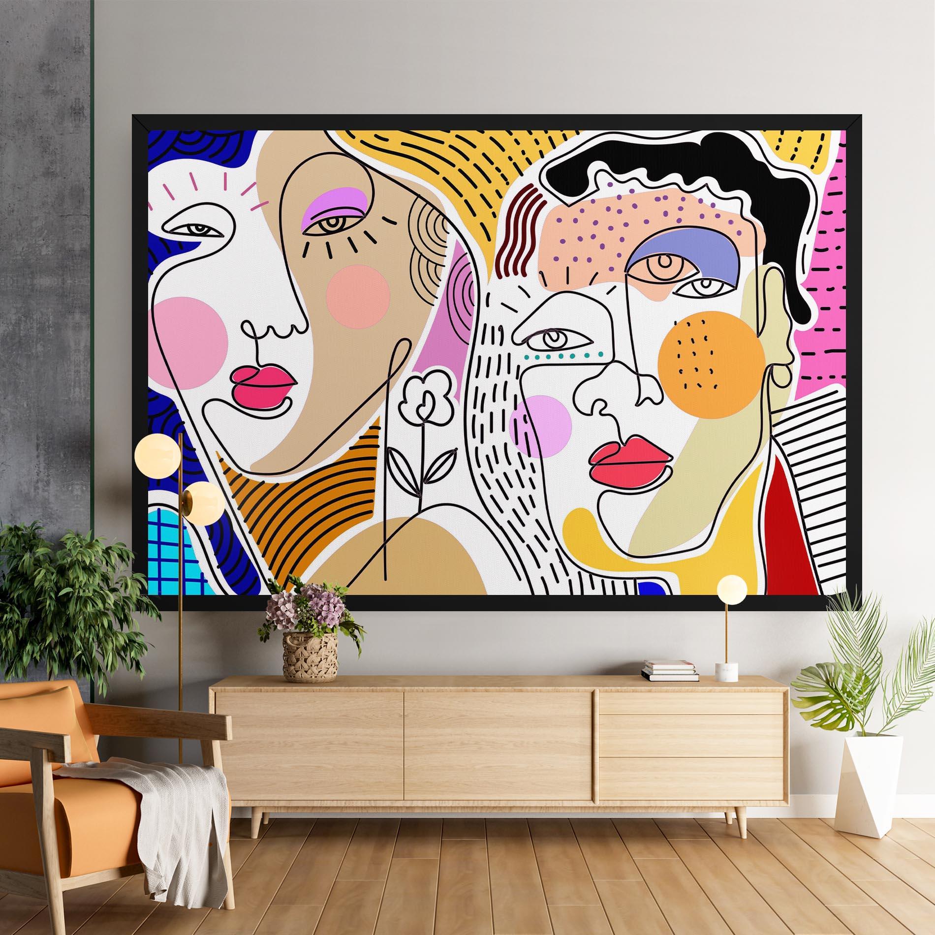 Tablou Canvas Abstract Eye Face mockup 9