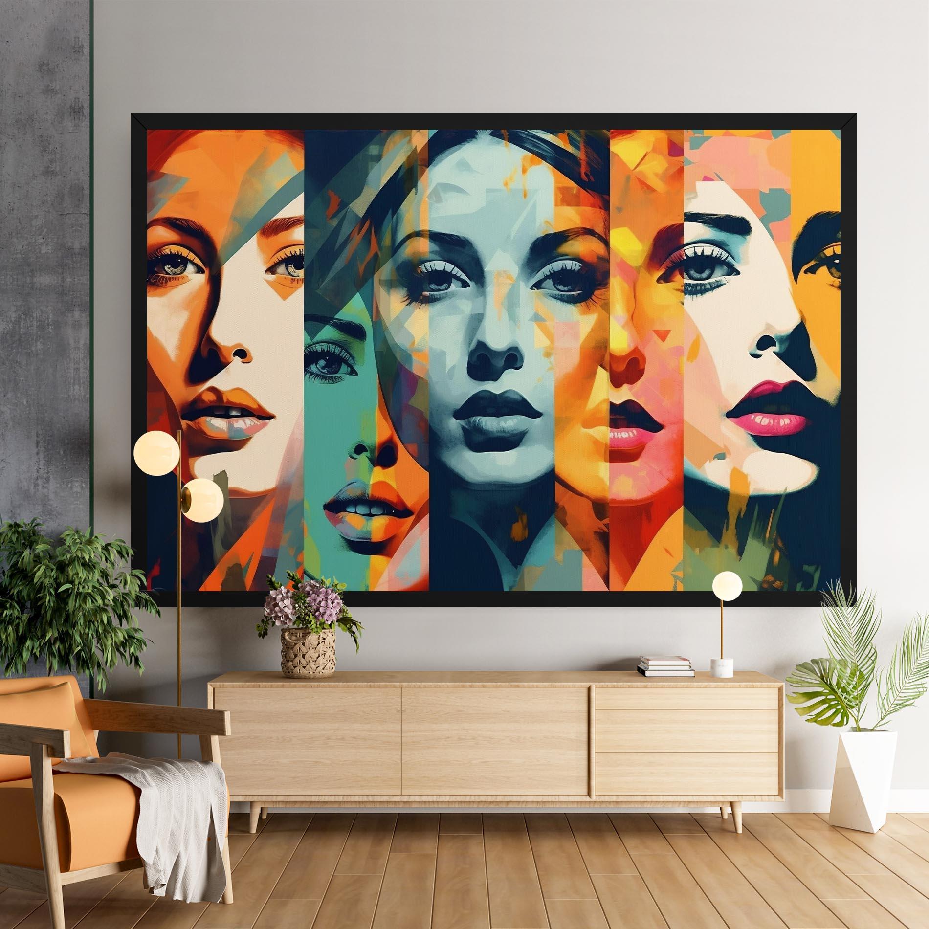 Tablou Canvas Abstract Face Collage mockup 9