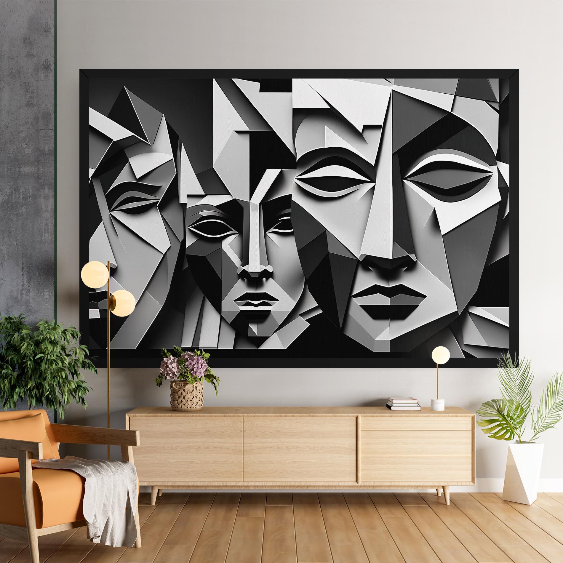 Grey Faces Collage mockup 9