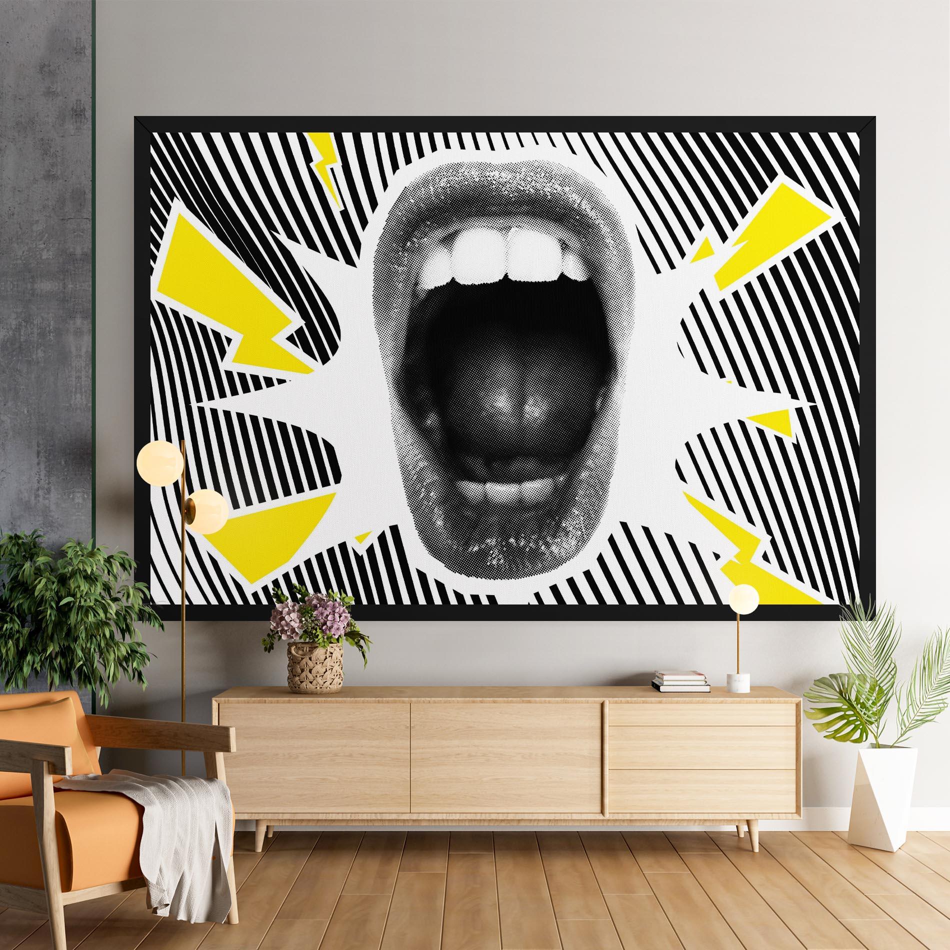 Tablou Canvas Lightning Mouth mockup 9