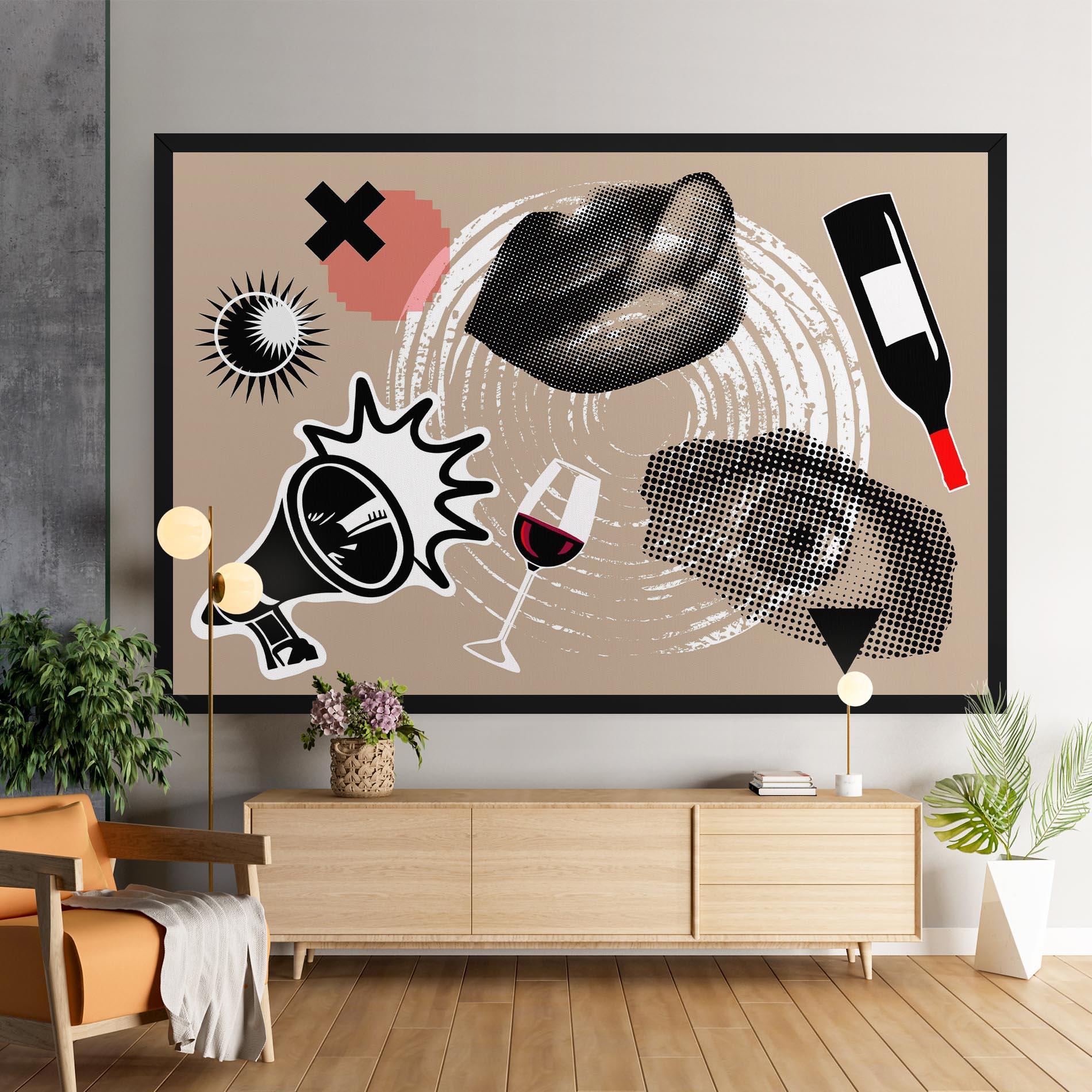 Tablou Canvas Lips Mouth Collage mockup 9