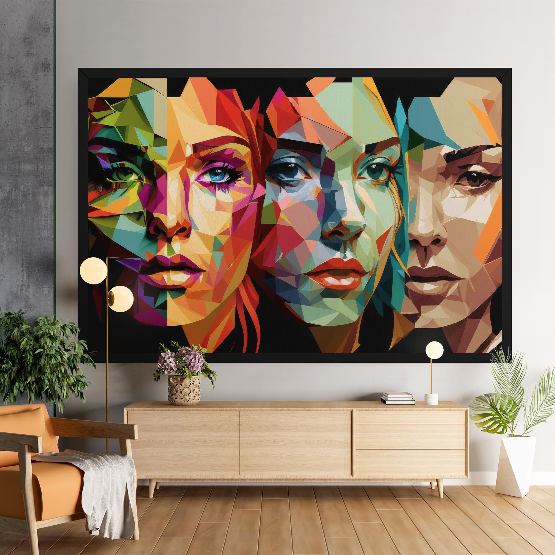 Tablou Canvas Women Face Collage mockup 9