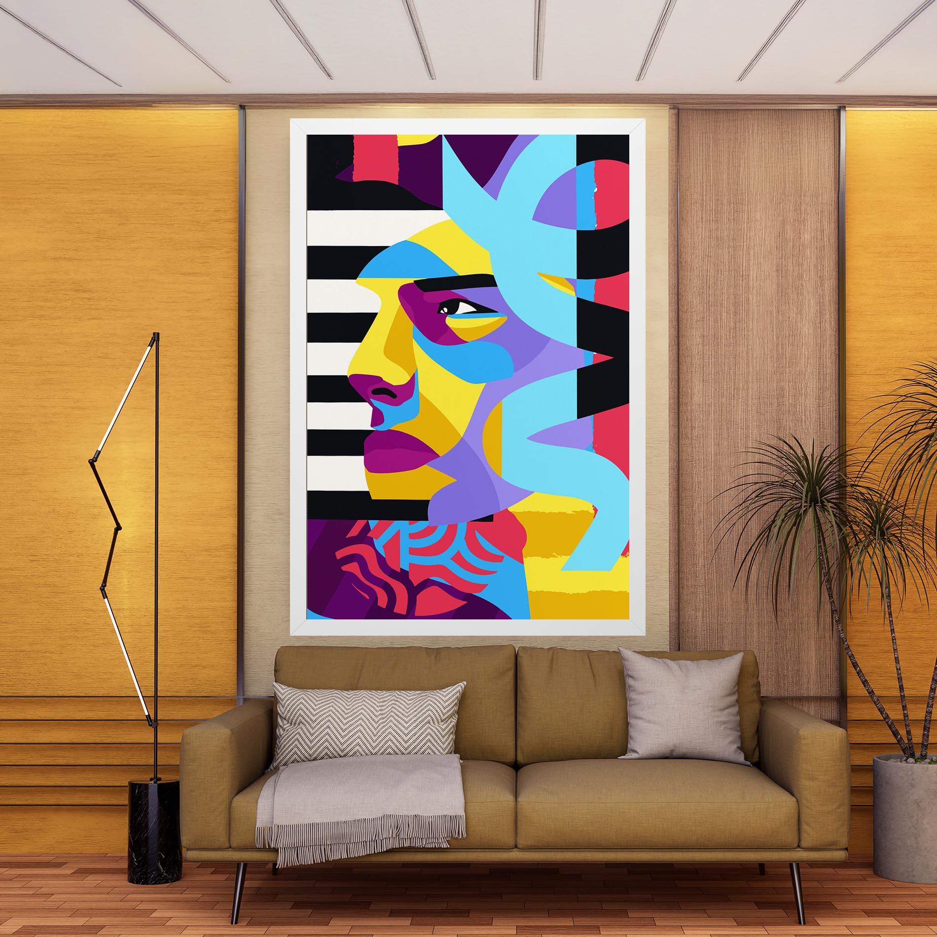 Tablou Canvas Abstract Male Face mockup 9