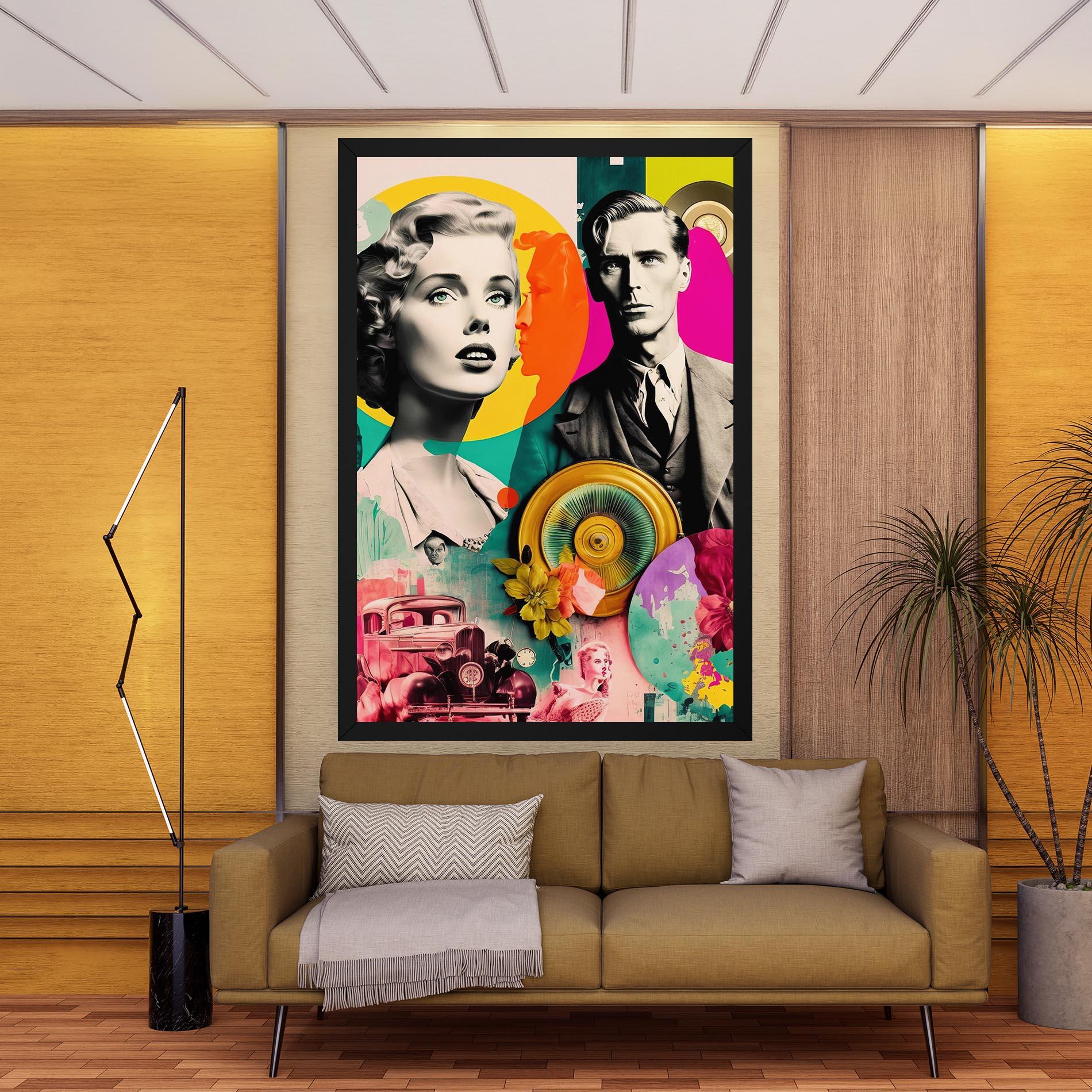 Tablou Canvas 60s Retro Collage mockup 9