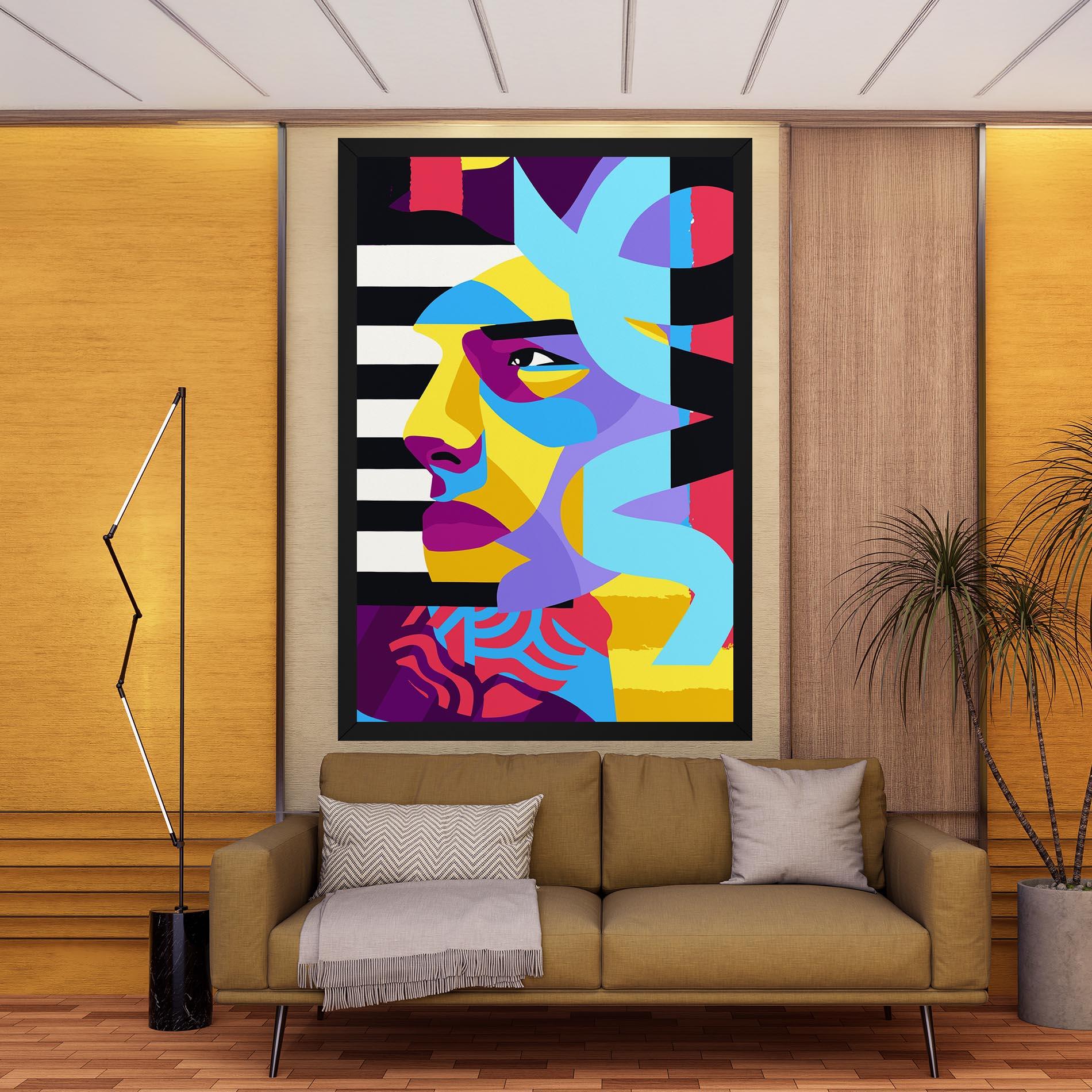 Tablou Canvas Abstract Male Face mockup 9