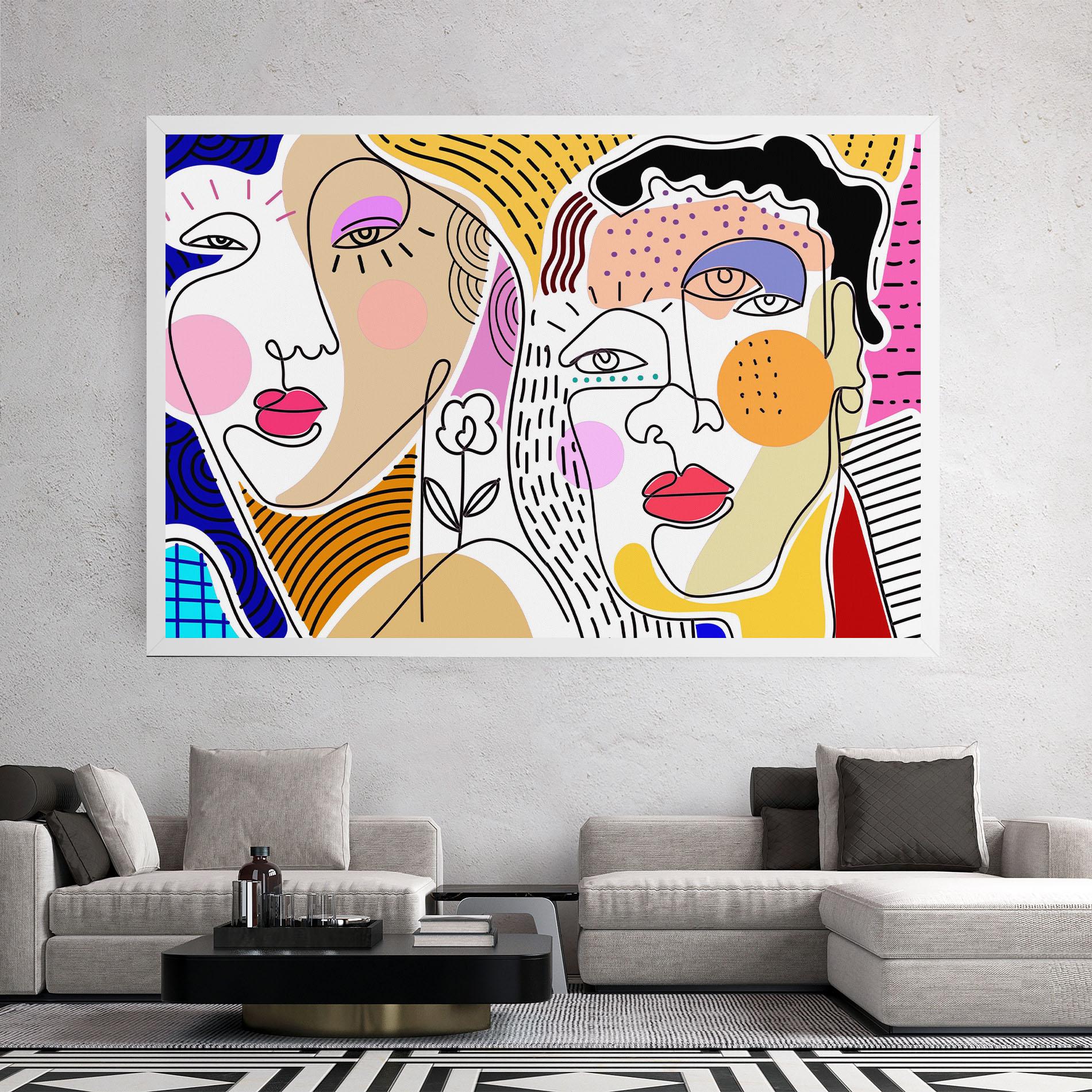 Tablou Canvas Abstract Eye Face mockup 2