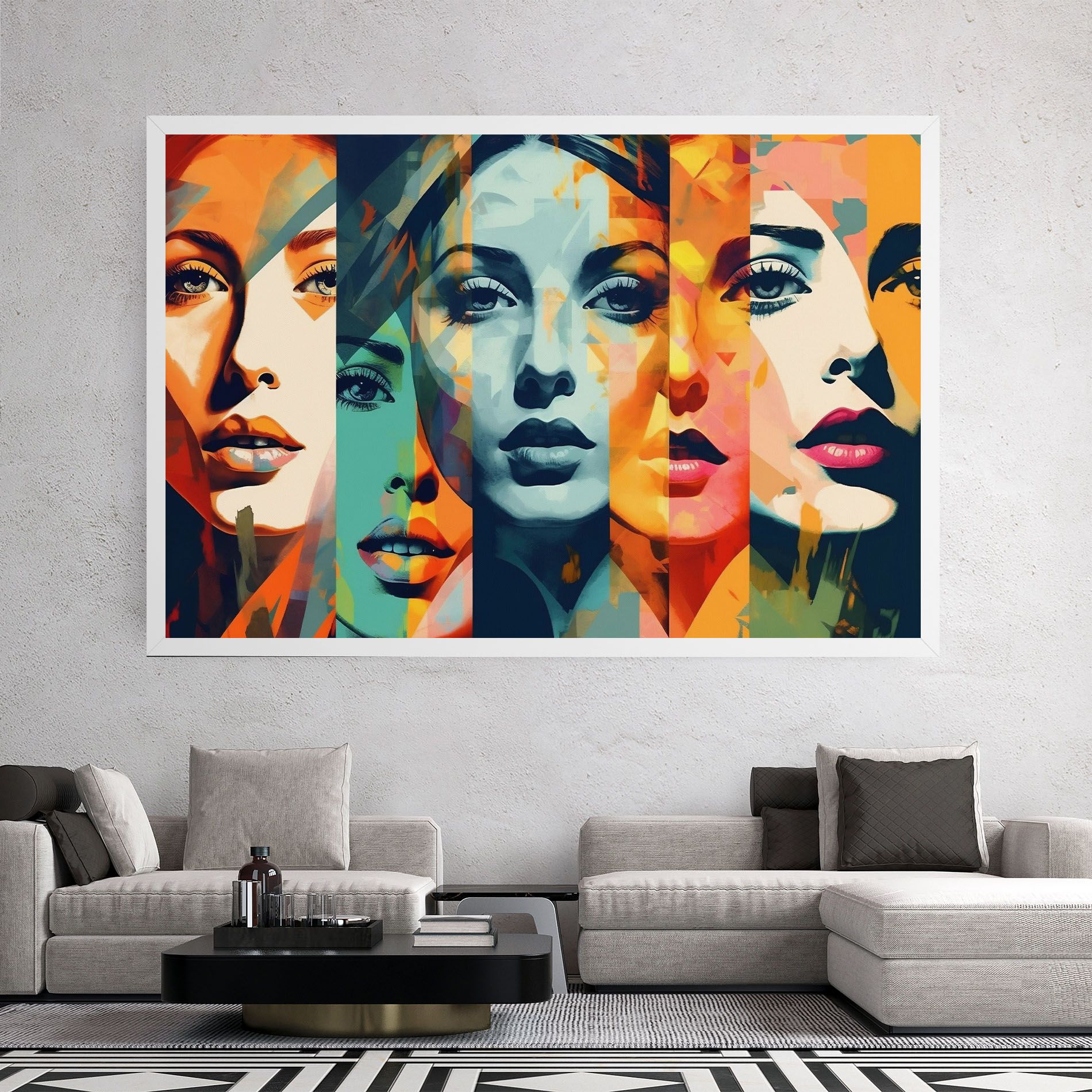 Abstract Face Collage mockup 2