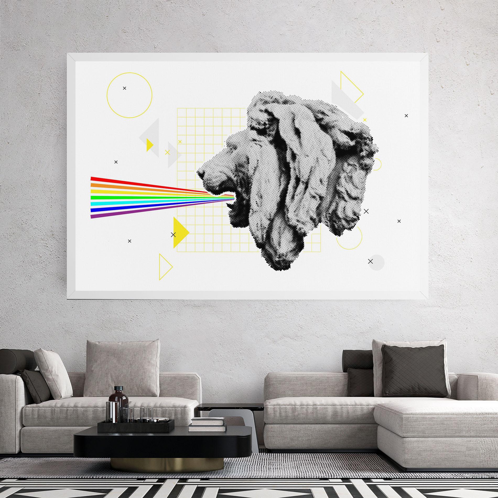 Tablou Canvas Lion Collage mockup 2