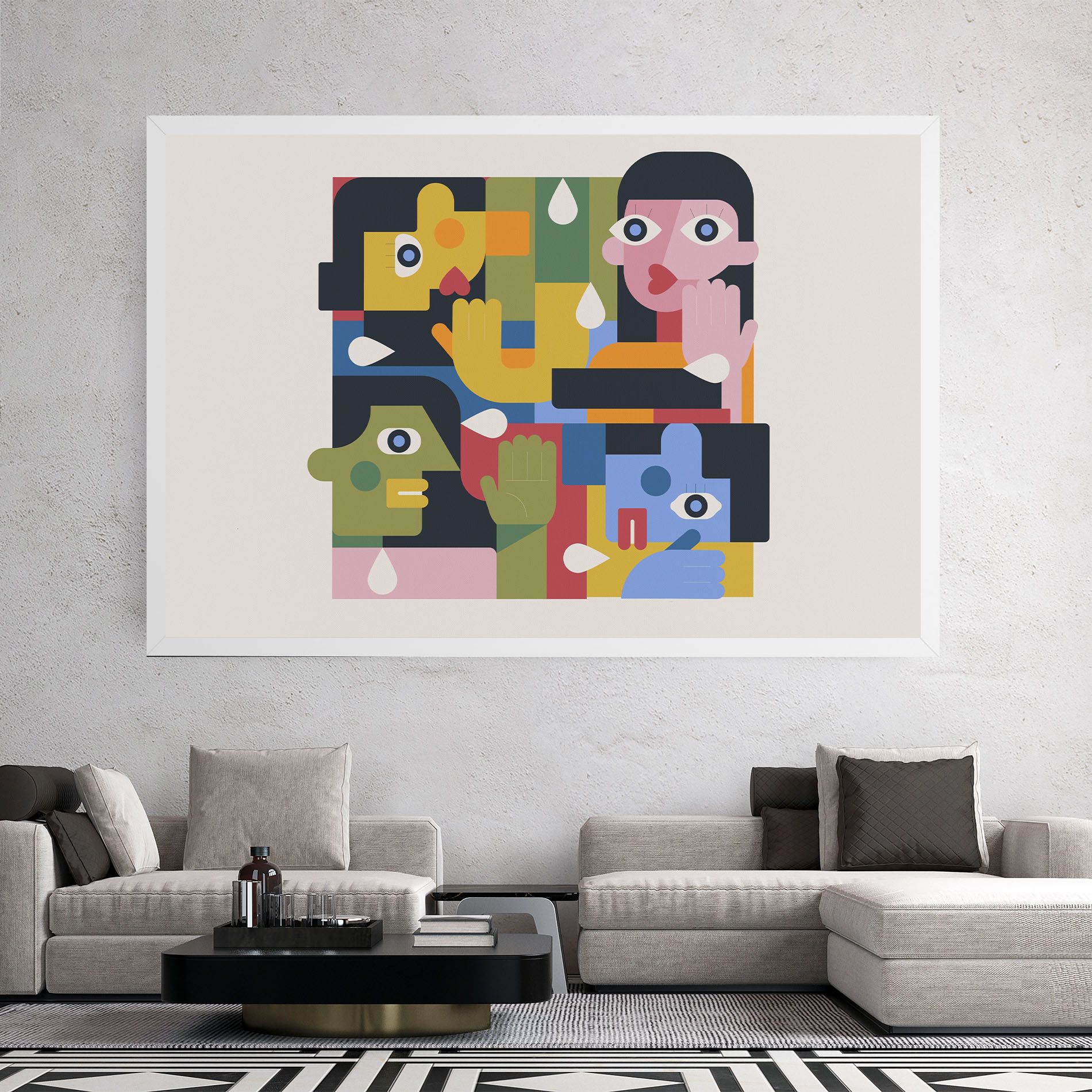 Minimal People Collage mockup 2