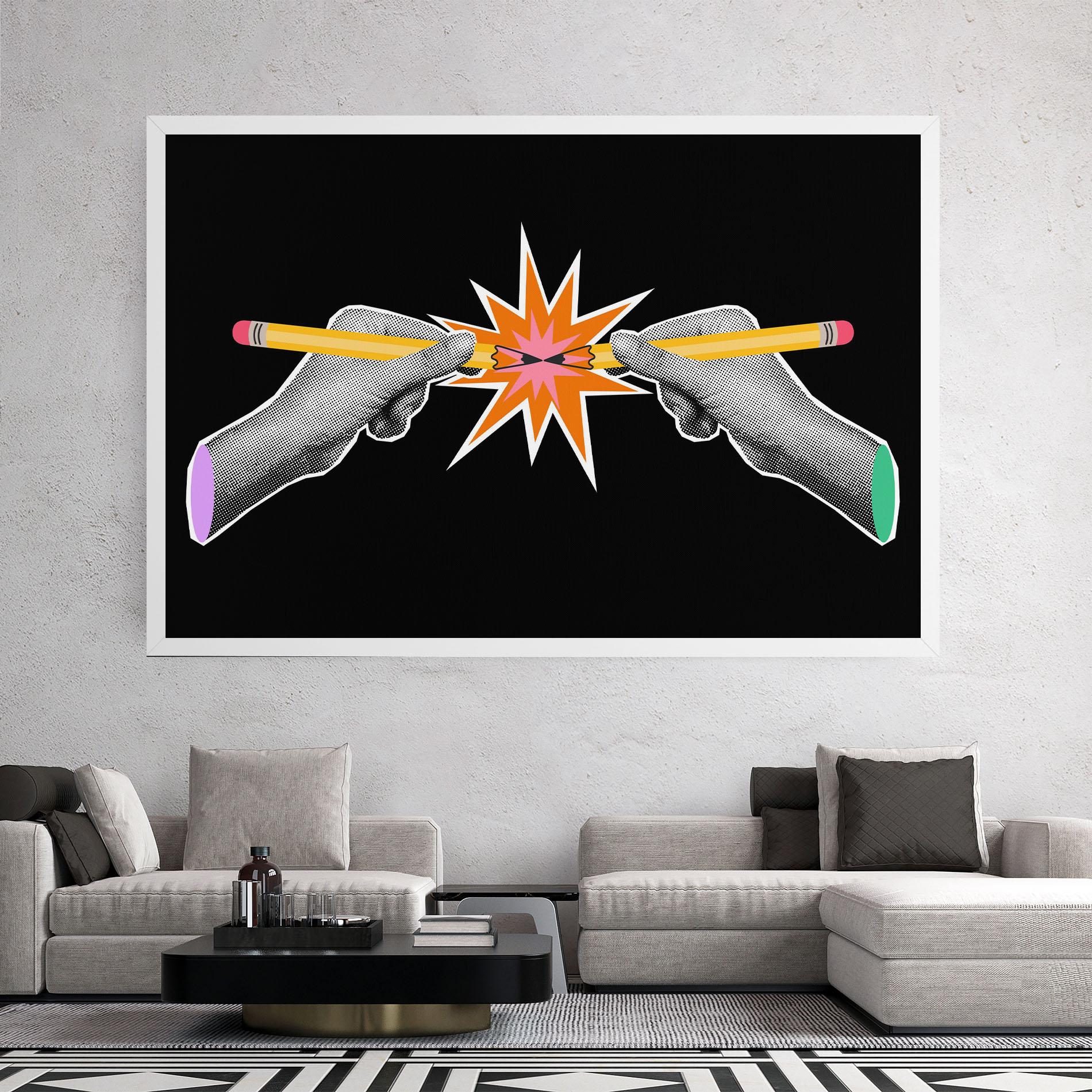 Tablou Canvas Pencil Hand mockup 2