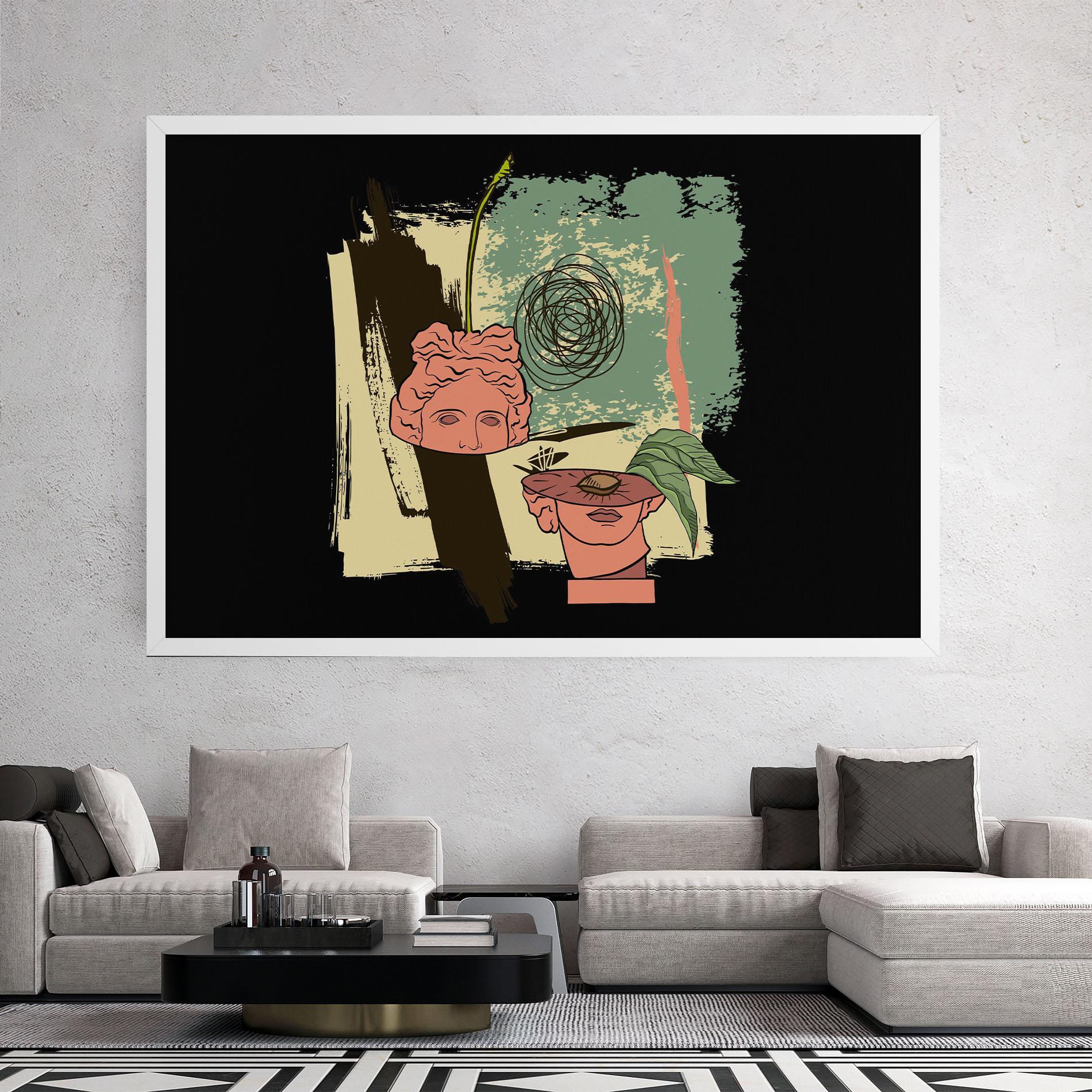 Tablou Canvas Statue Fruit mockup 2