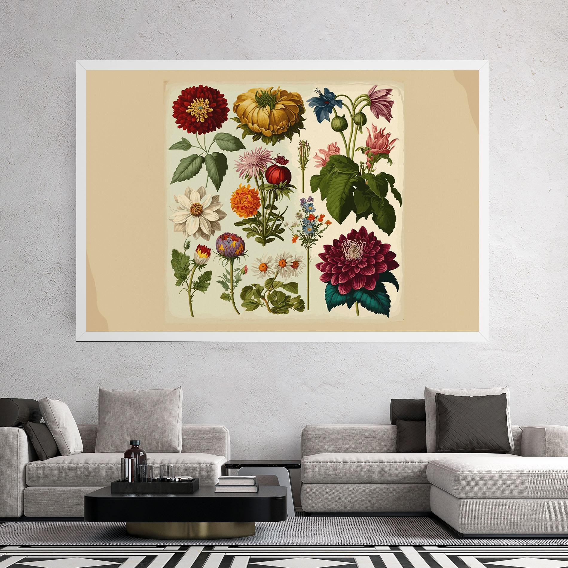 Tablou Canvas Vintage Botanical mockup 2