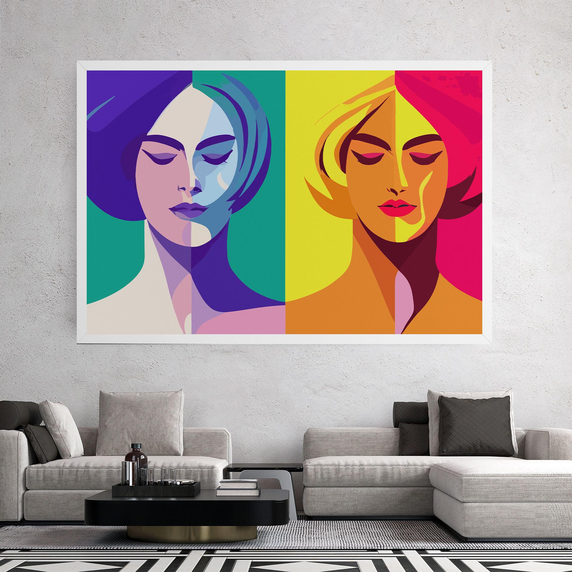 Tablou Canvas Winter Summer Girl mockup 2