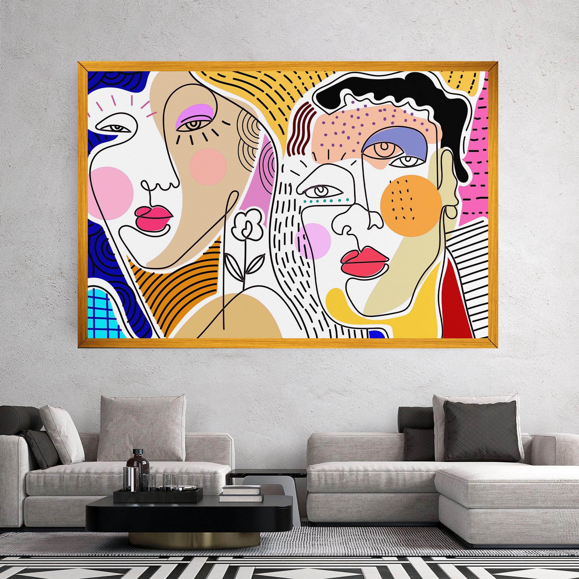 Tablou Canvas Abstract Eye Face mockup 2