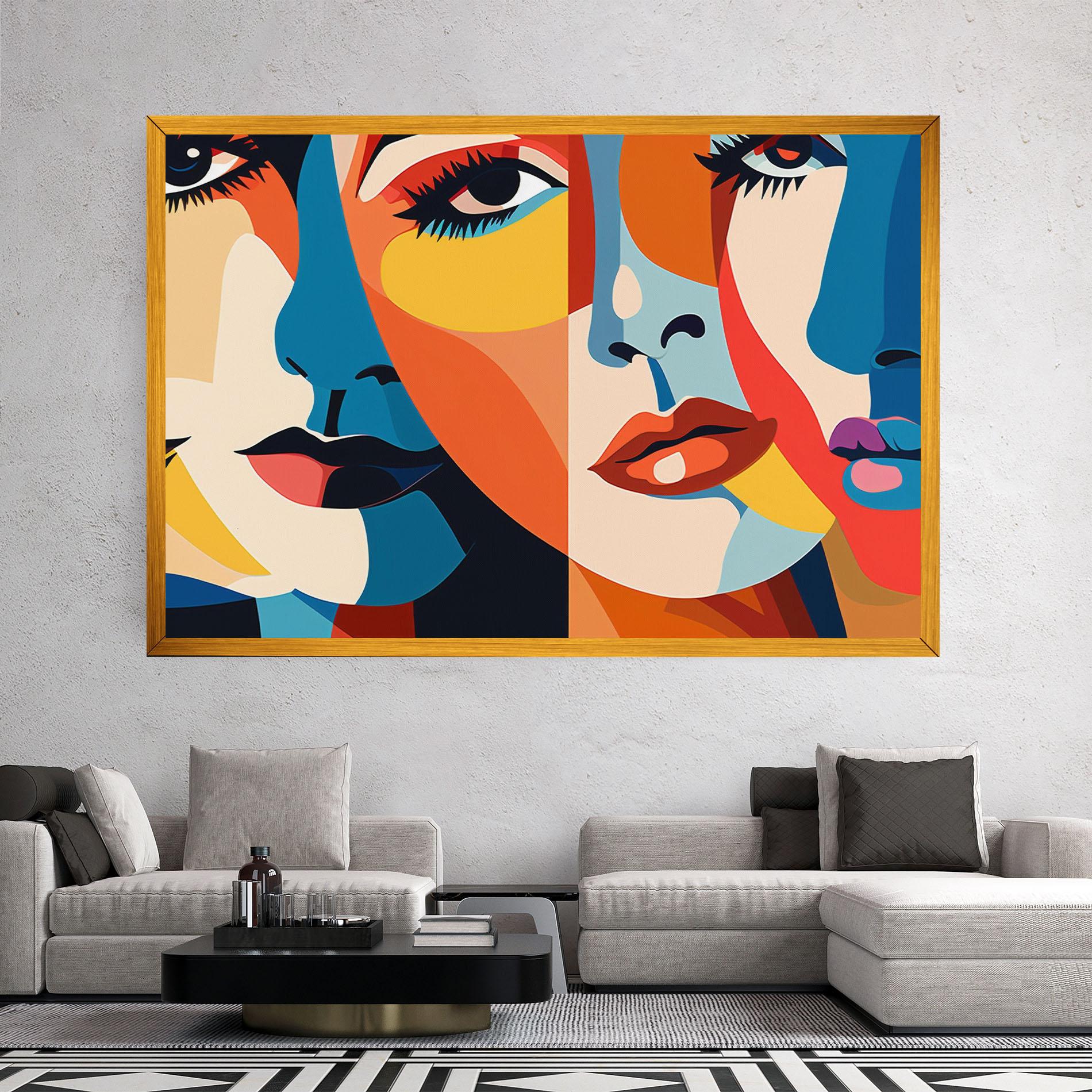 Tablou Canvas Beauty Face Collage mockup 2