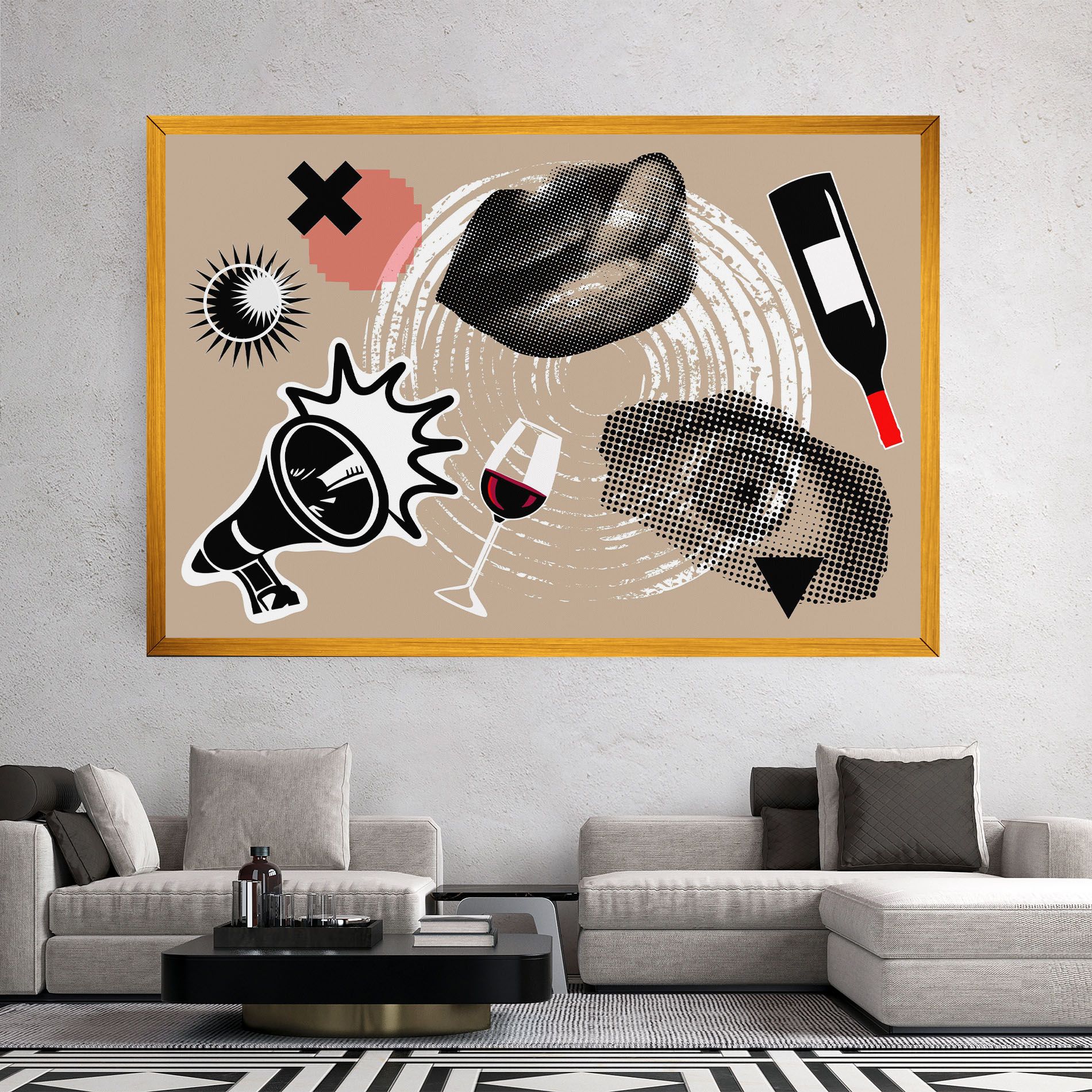 Lips Mouth Collage mockup 2