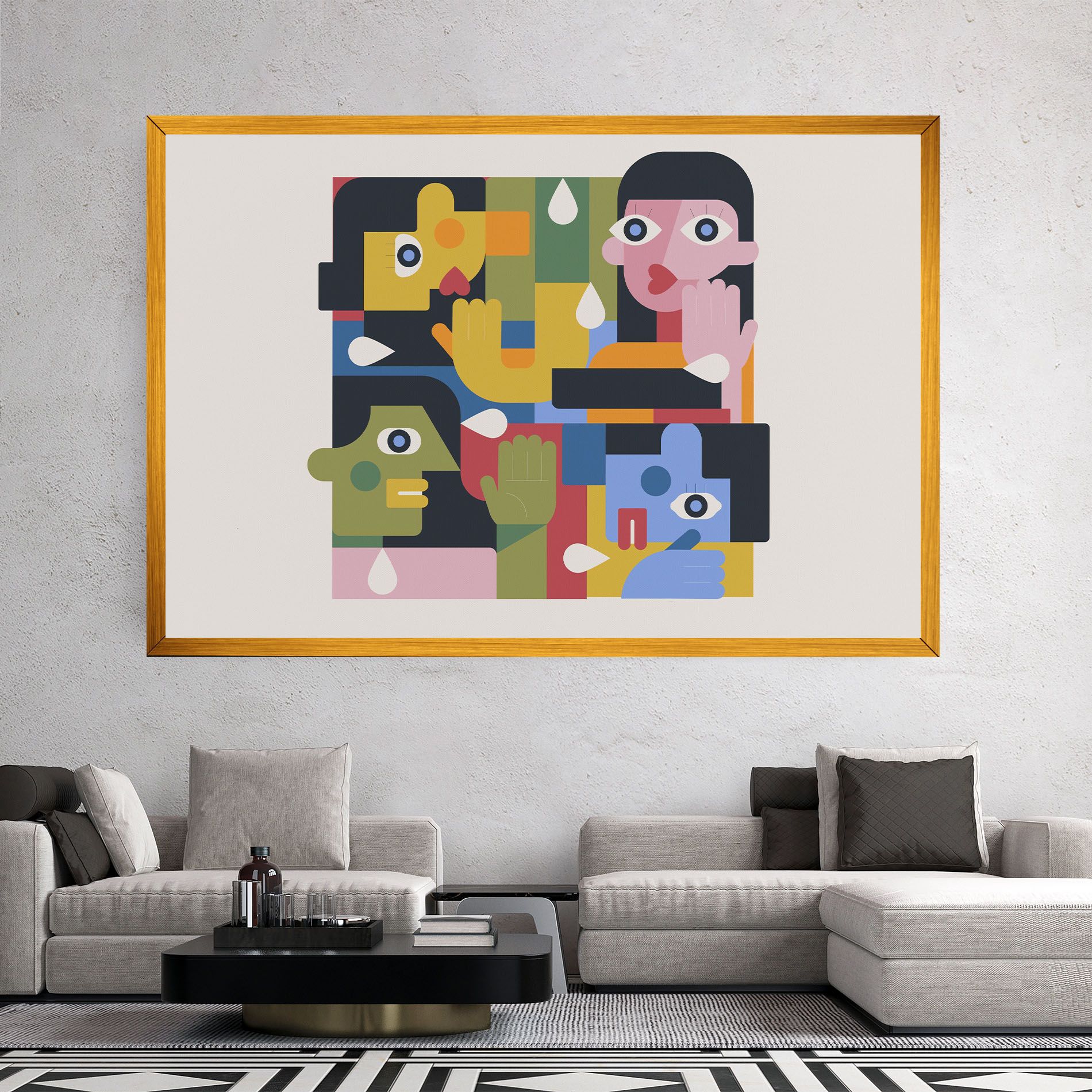 Minimal People Collage mockup 2