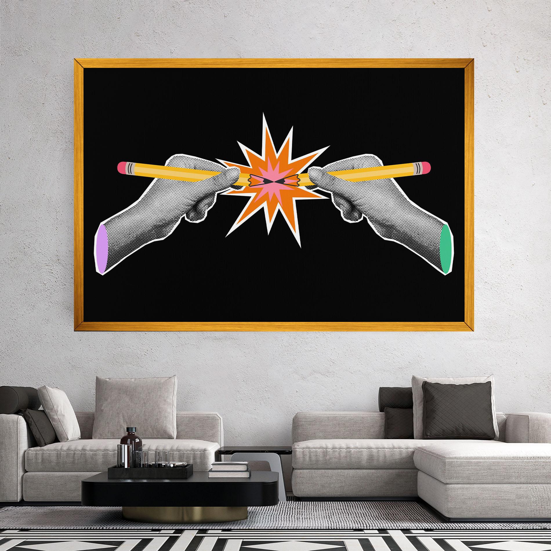 Tablou Canvas Pencil Hand mockup 2