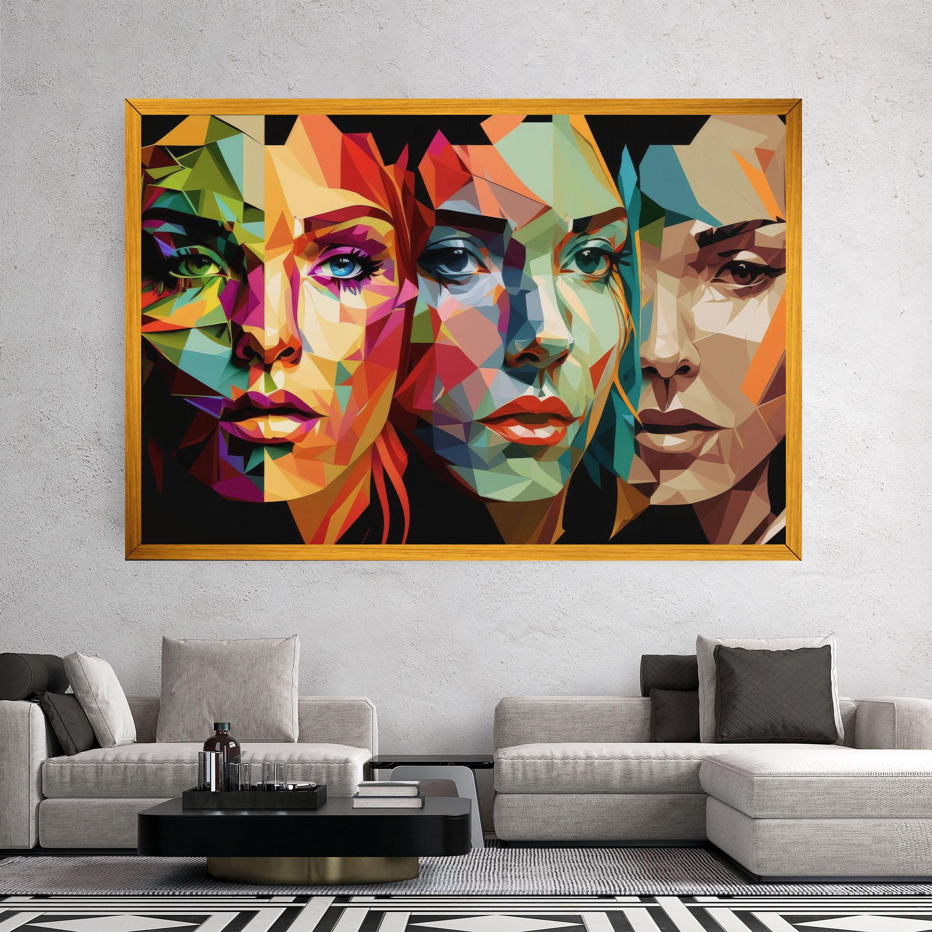 Tablou Canvas Women Face Collage mockup 2