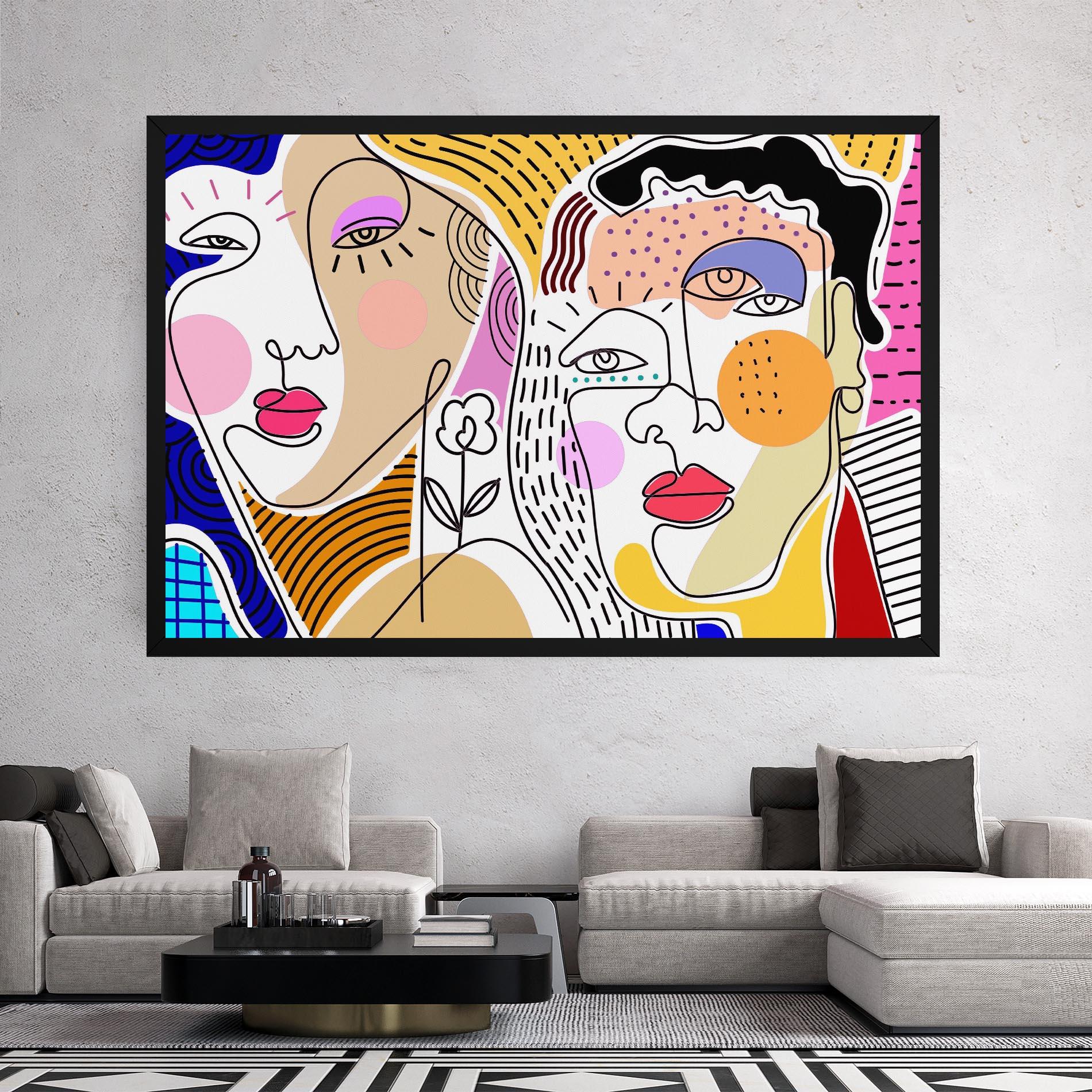 Tablou Canvas Abstract Eye Face mockup 2