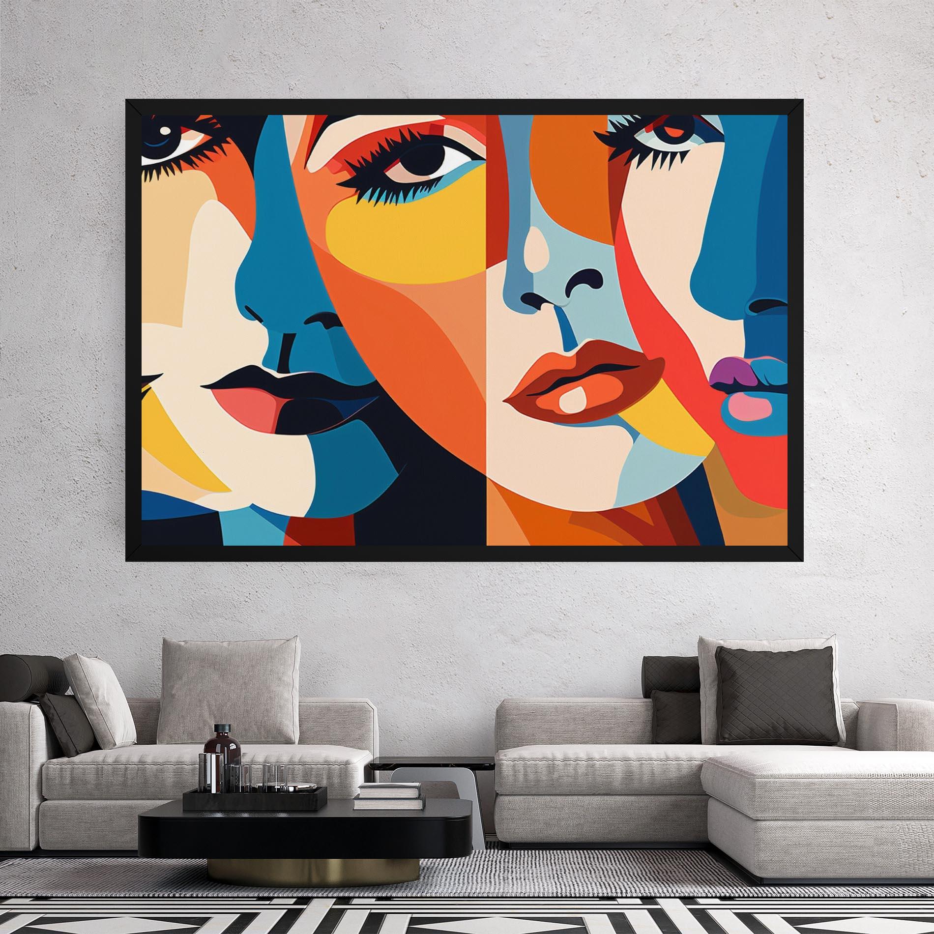 Tablou Canvas Beauty Face Collage mockup 2