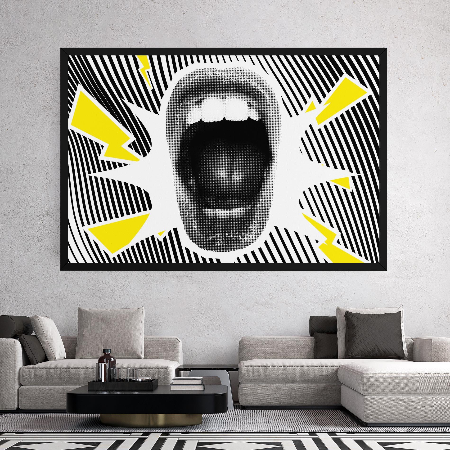 Tablou Canvas Lightning Mouth mockup 2