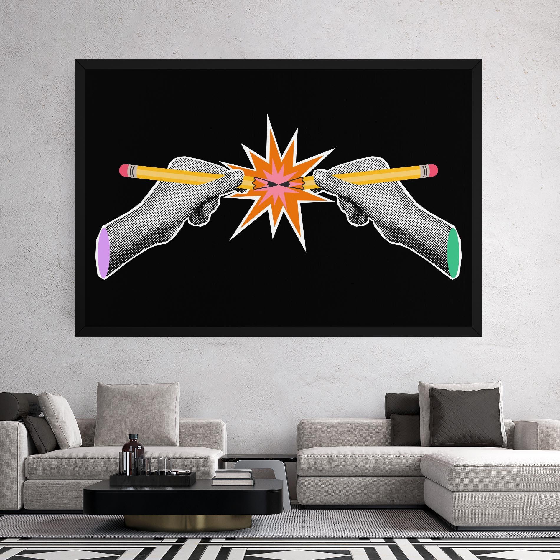 Tablou Canvas Pencil Hand mockup 2