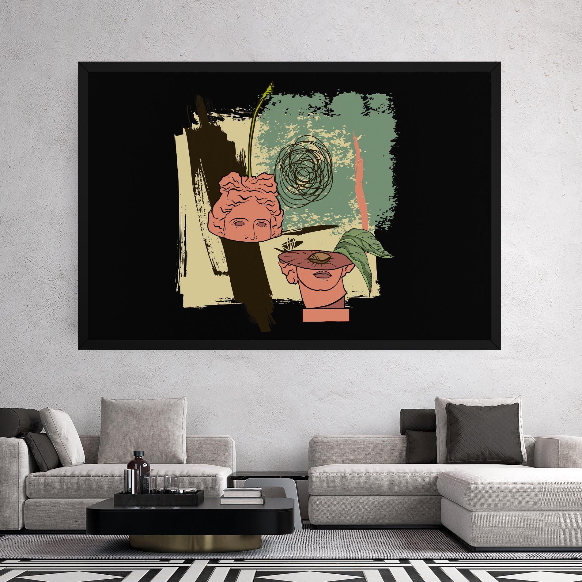 Tablou Canvas Statue Fruit mockup 2