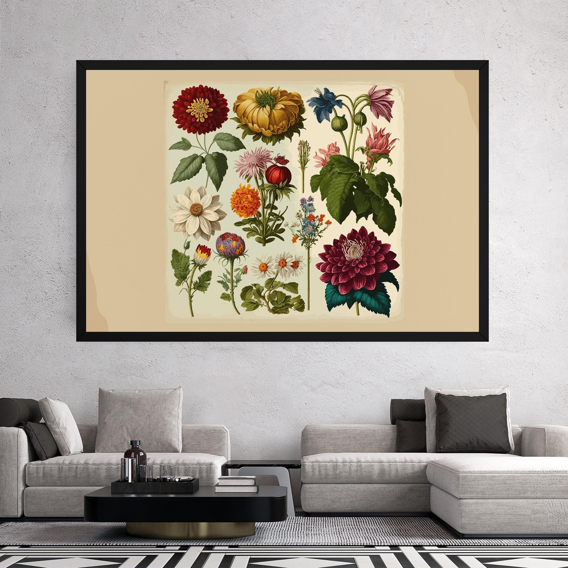 Tablou Canvas Vintage Botanical mockup 2