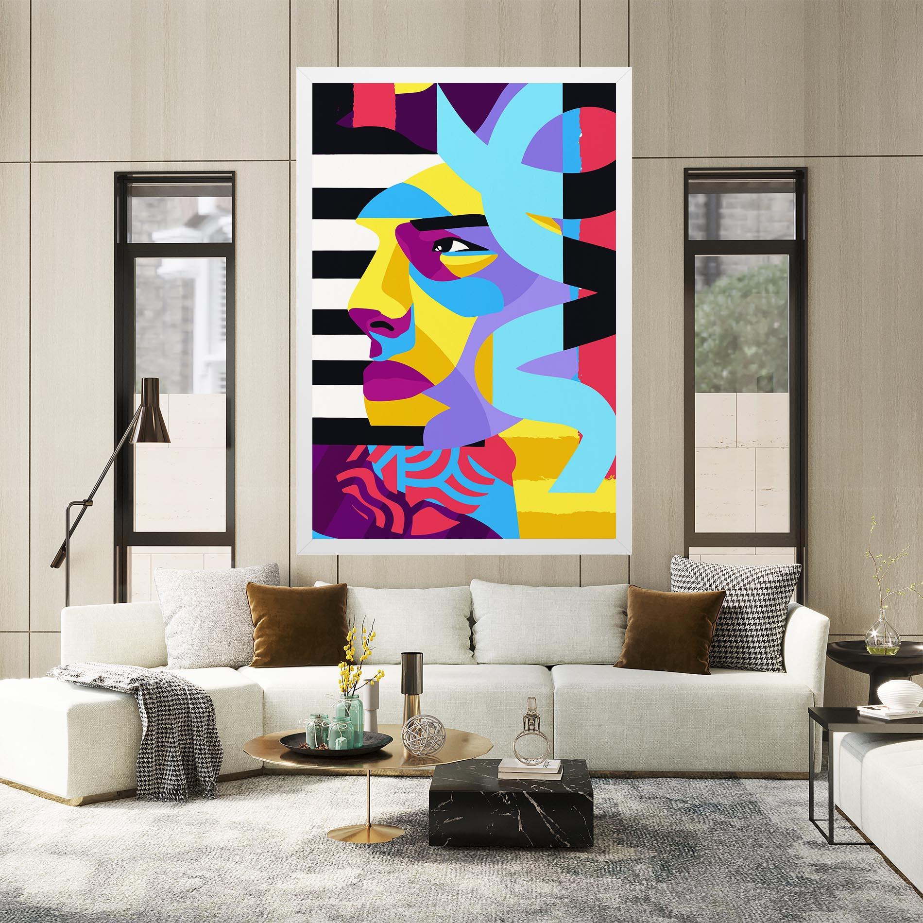 Tablou Canvas Abstract Male Face mockup 2