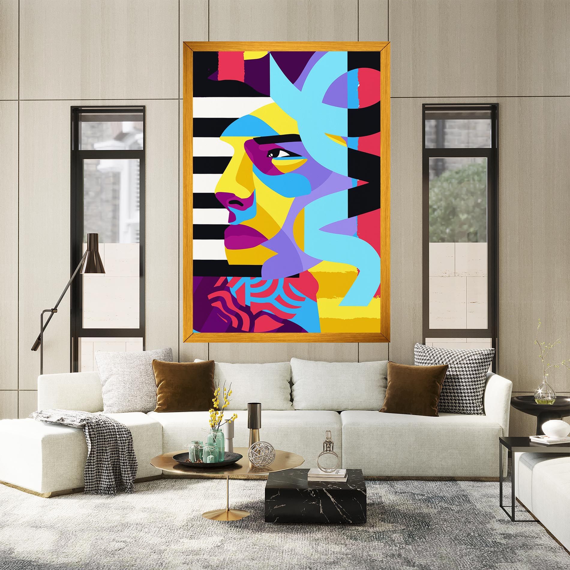 Abstract Male Face mockup 2