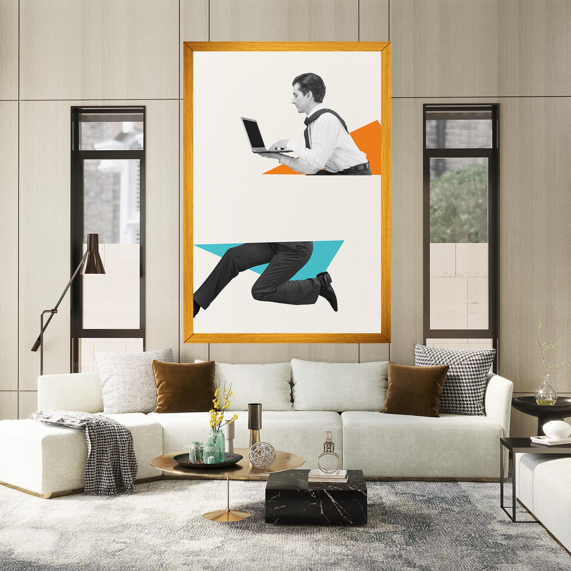 Tablou Canvas Businessman Collage mockup 2