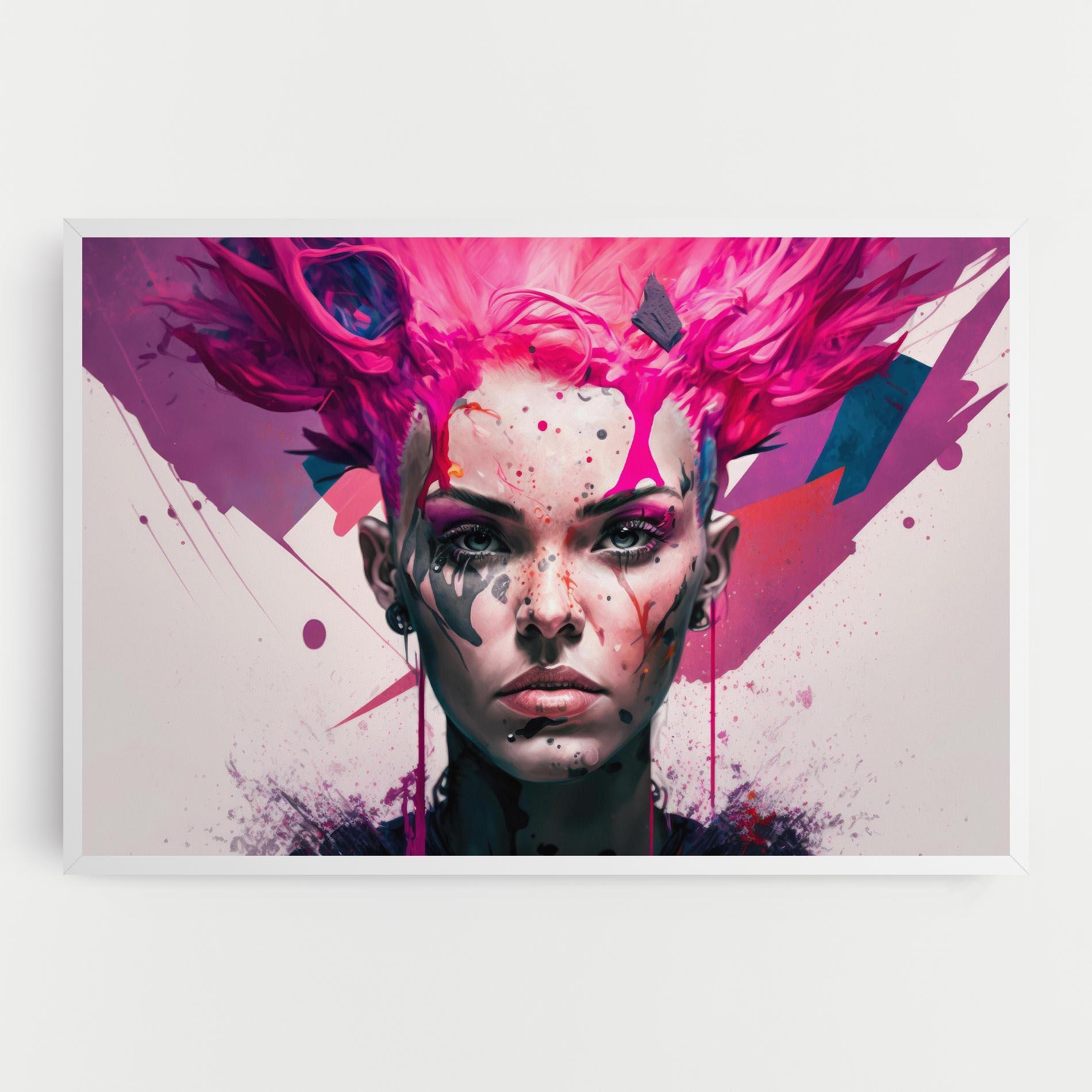 Tablou Canvas Abstract Pink Hair mockup 0
