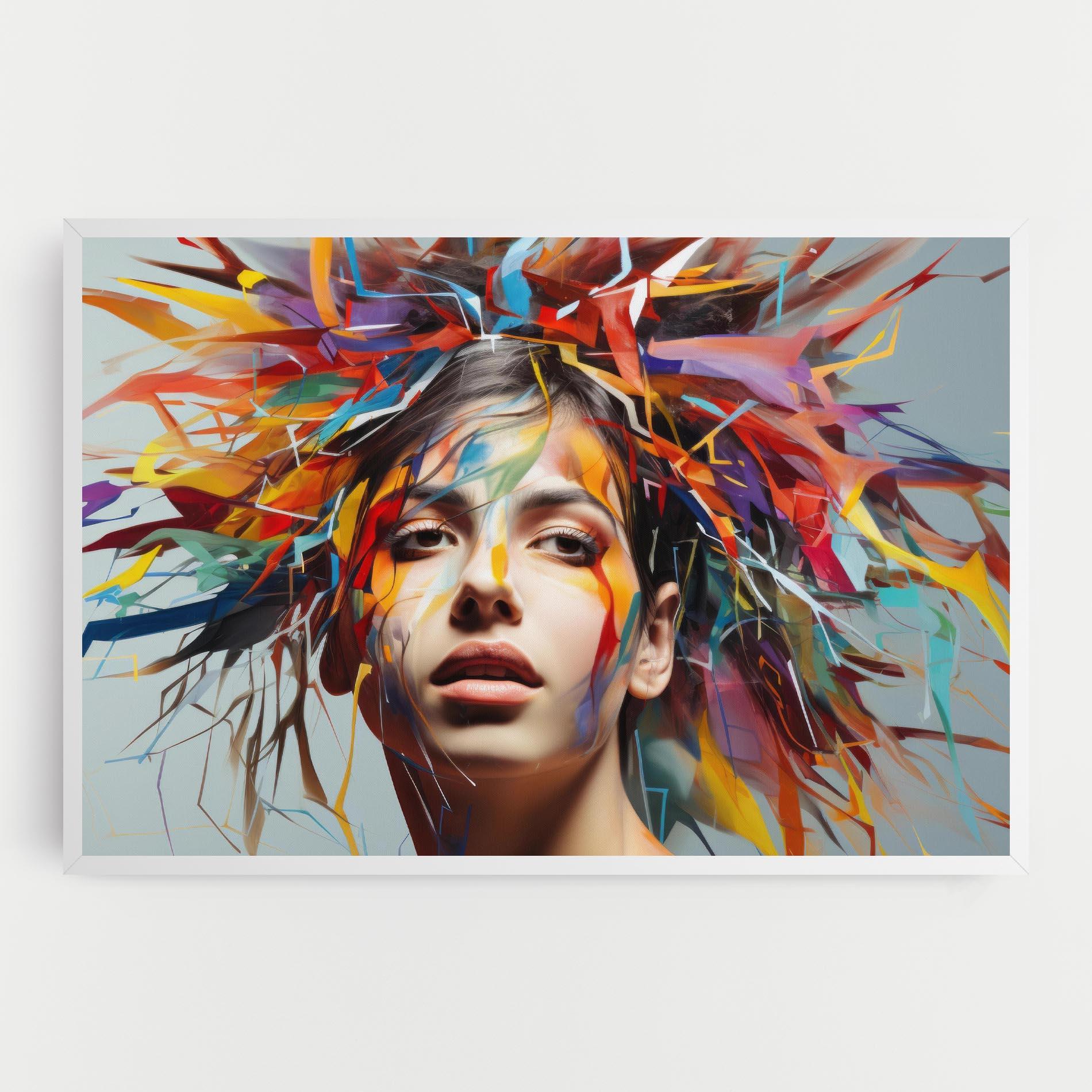 Tablou Canvas Colorful Paint Hair mockup 0