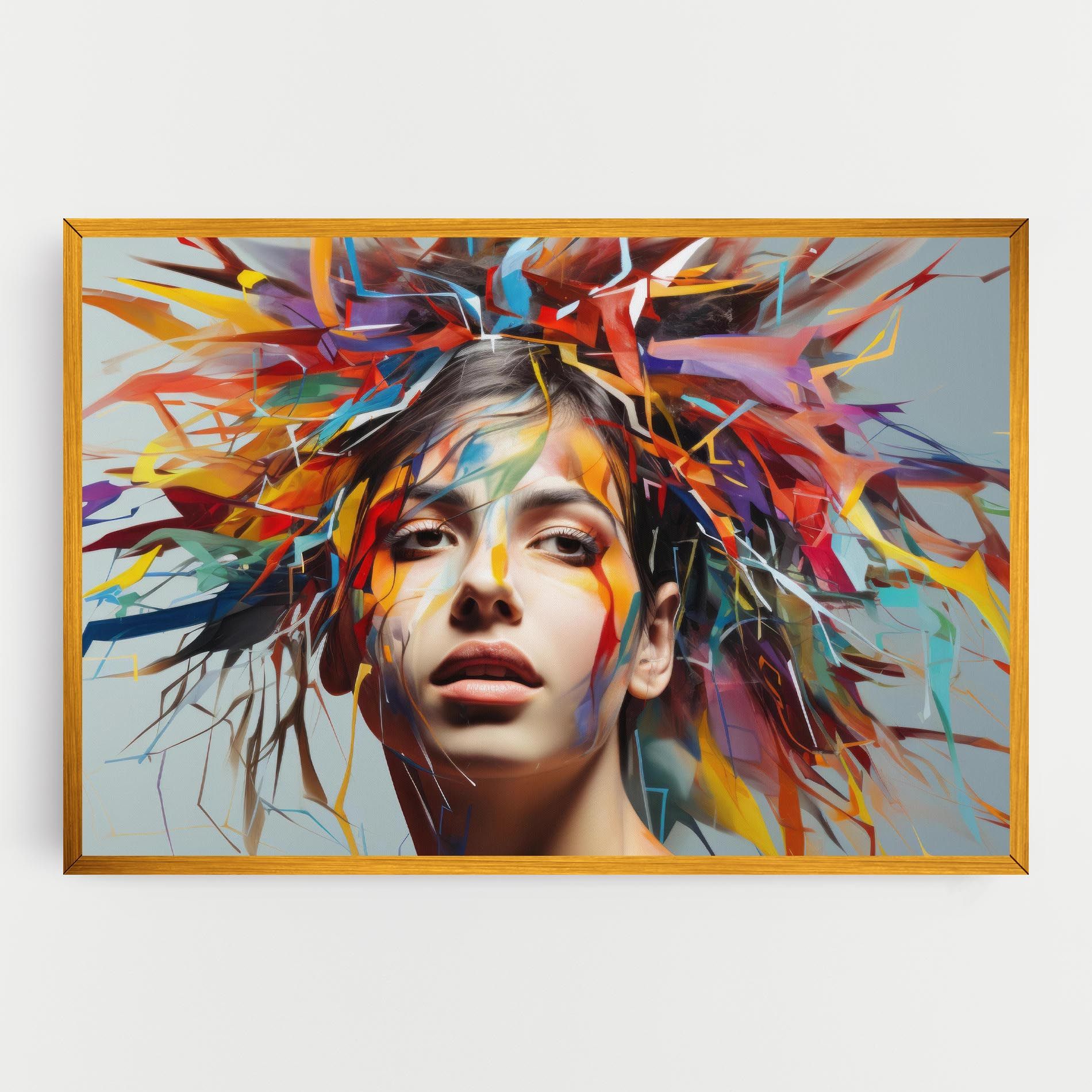 Colorful Paint Hair mockup 0