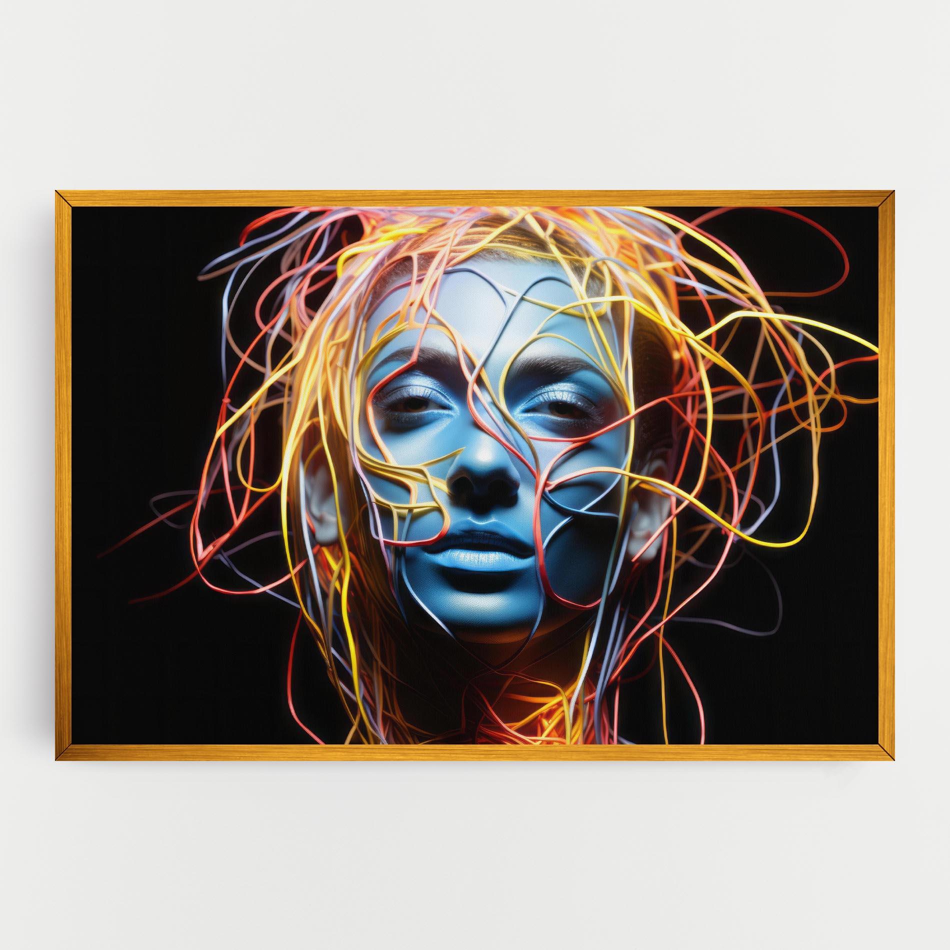 Tablou Canvas Neon Lights Hair mockup 0