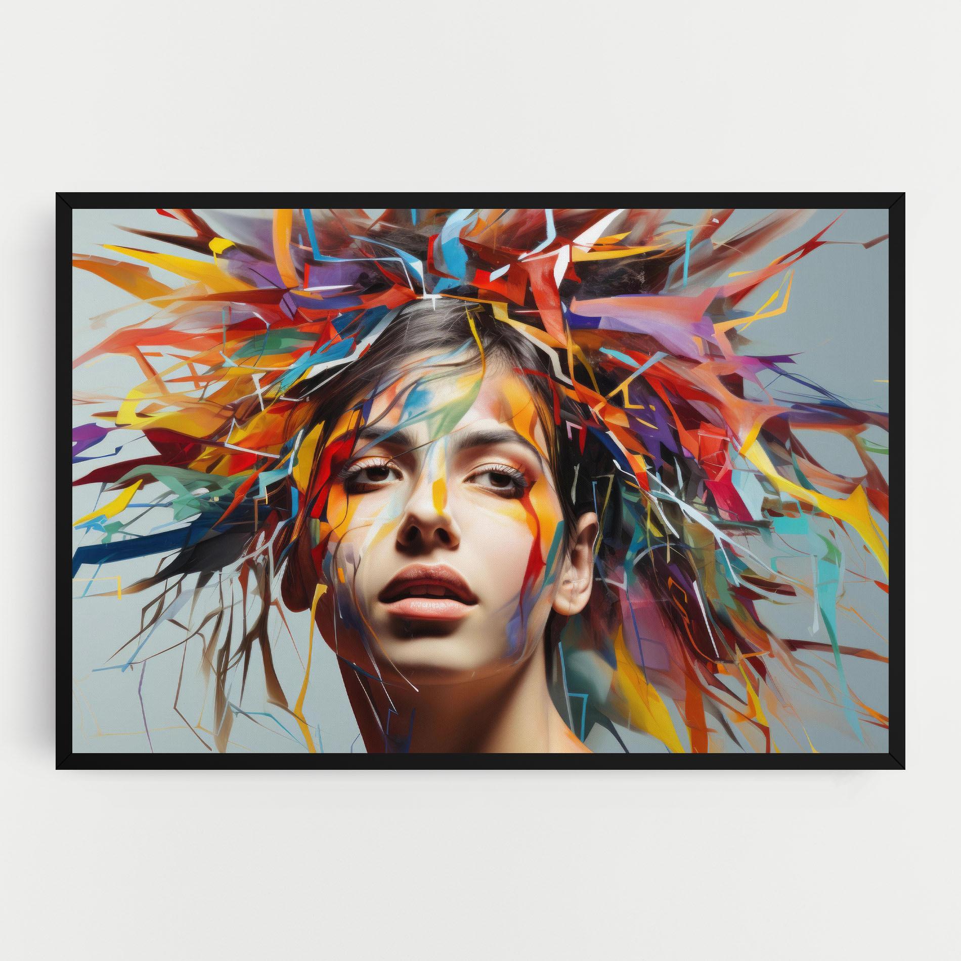 Tablou Canvas Colorful Paint Hair mockup 0