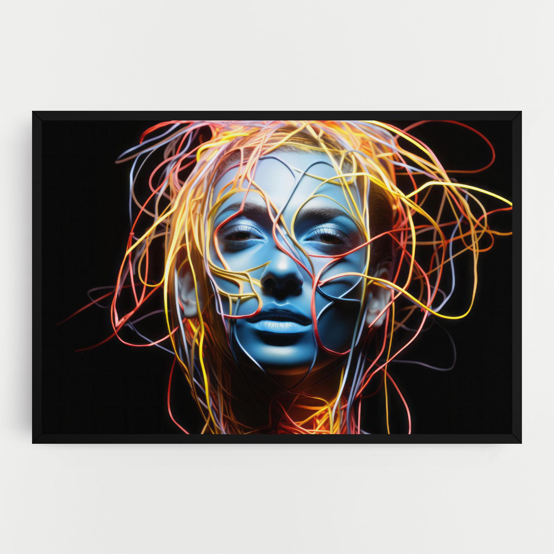 Tablou Canvas Neon Lights Hair mockup 0