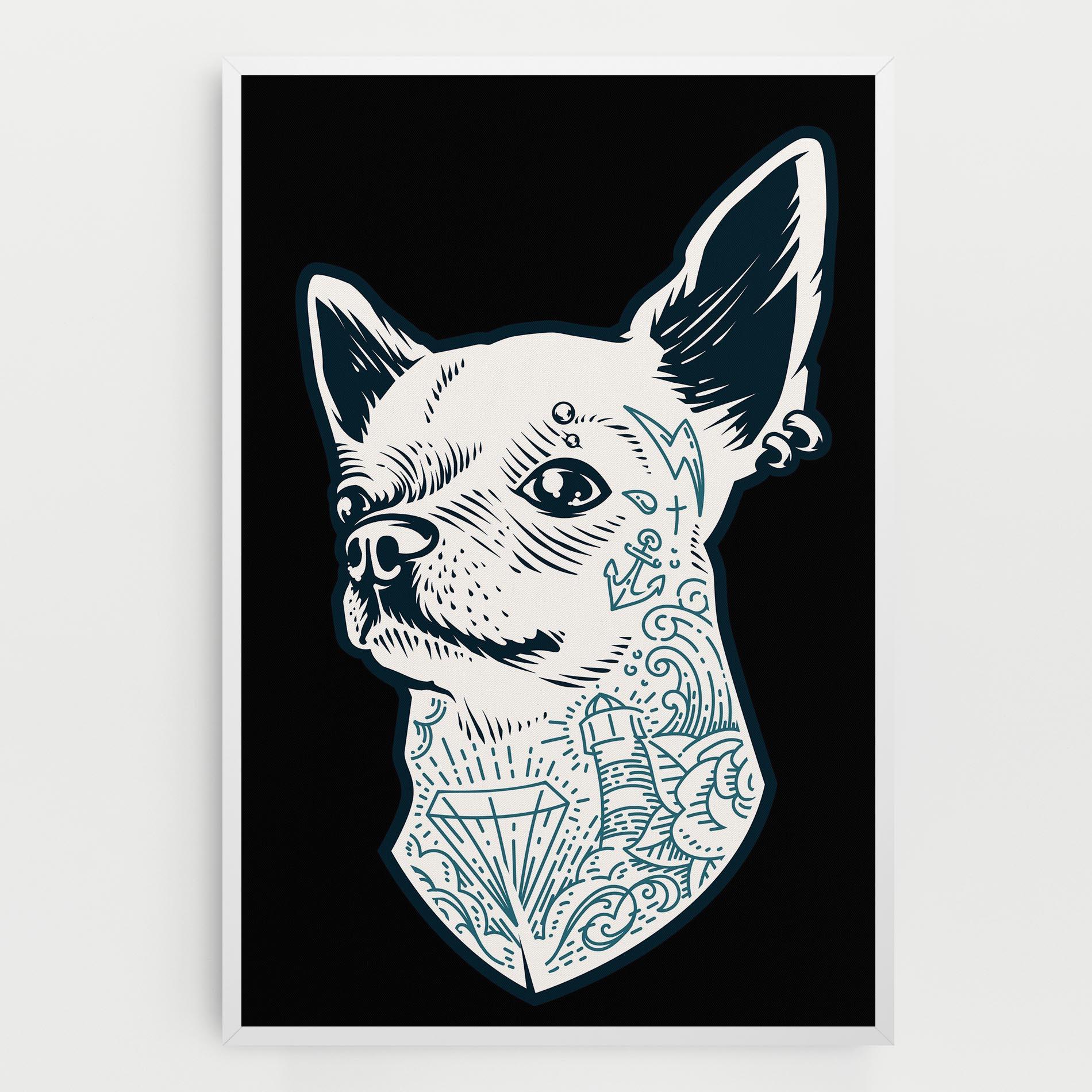 Tablou Canvas Chihuahua Tattoo mockup 0