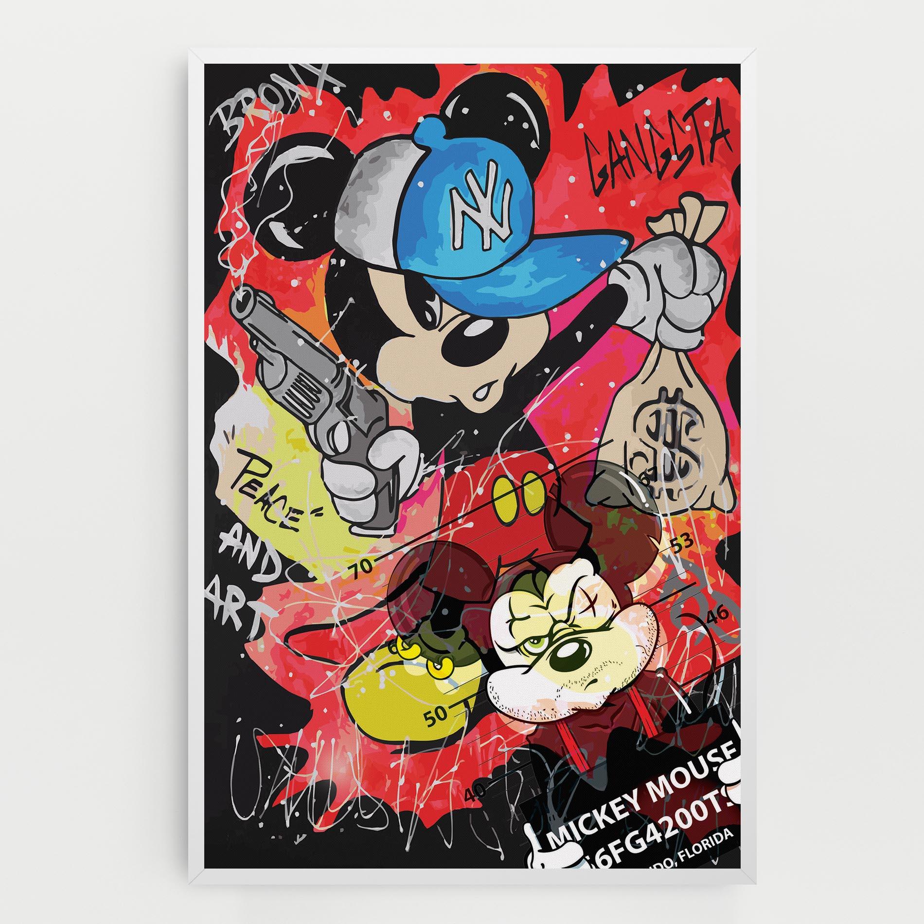 Tablou Canvas Gangsta Mickey mockup 0