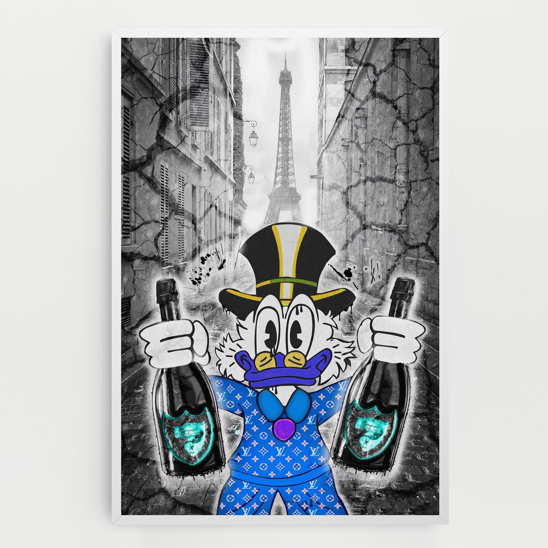 Tablou Canvas Wheres My Champagne Blue mockup 0