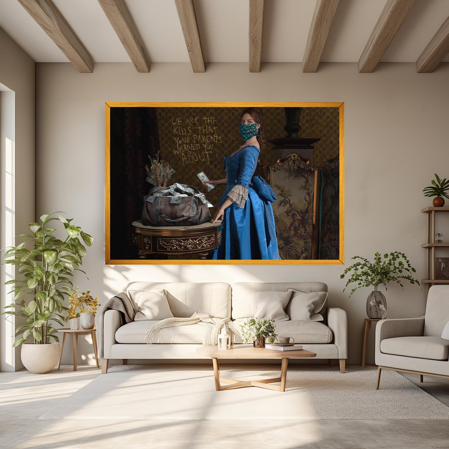 Tablou Canvas Vintage Money Heist mockup 6