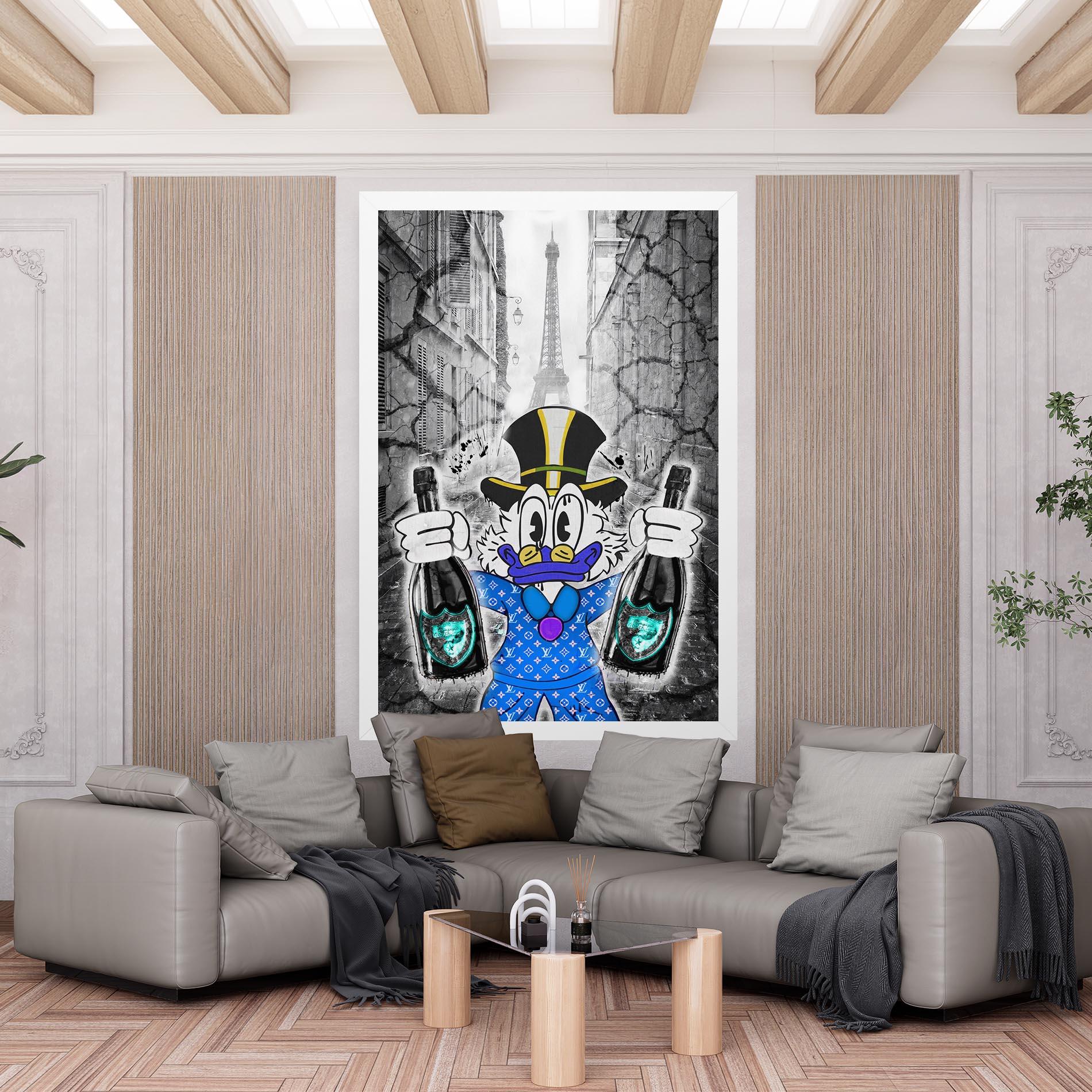 Tablou Canvas Wheres My Champagne Blue mockup 6