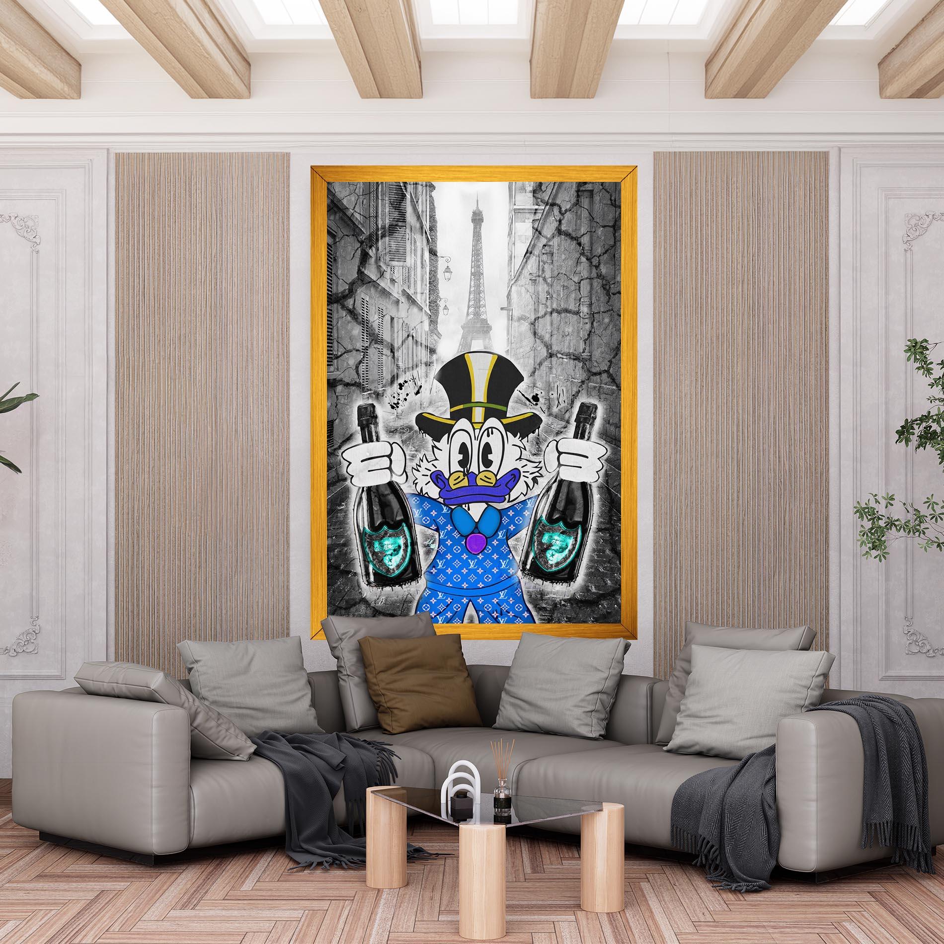 Tablou Canvas Wheres My Champagne Blue mockup 6