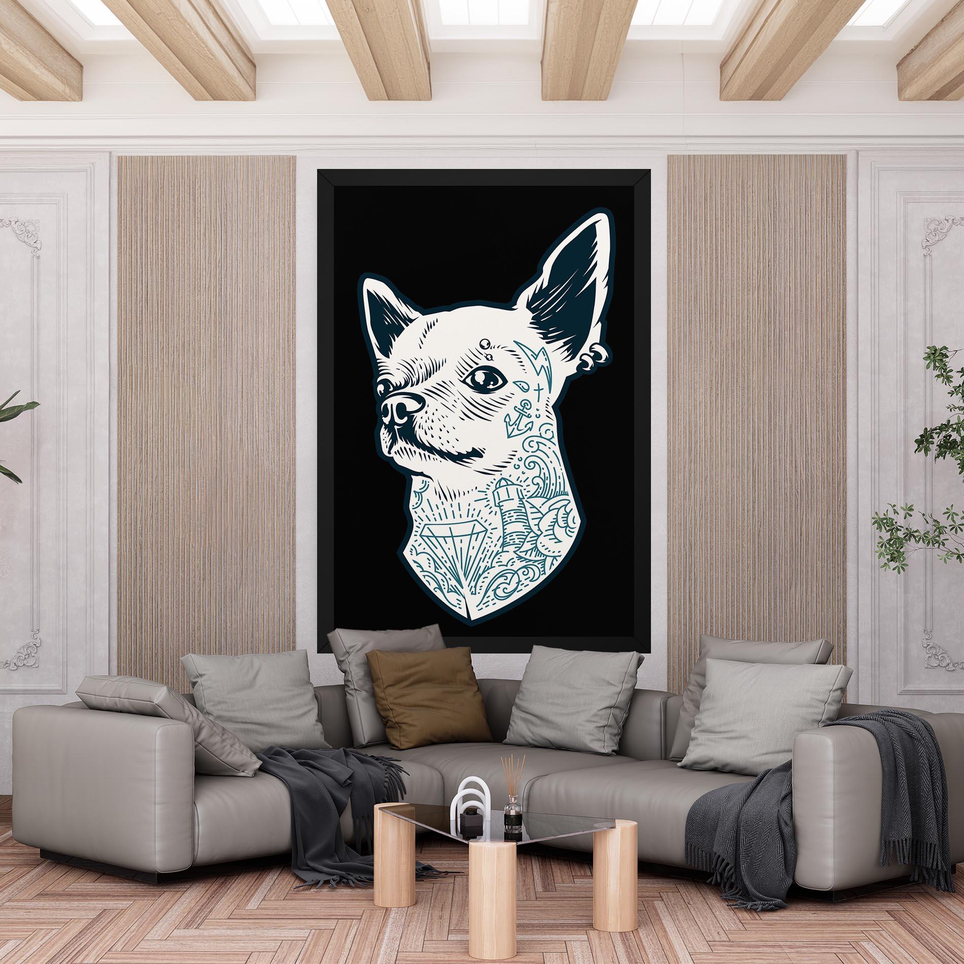 Tablou Canvas Chihuahua Tattoo mockup 6