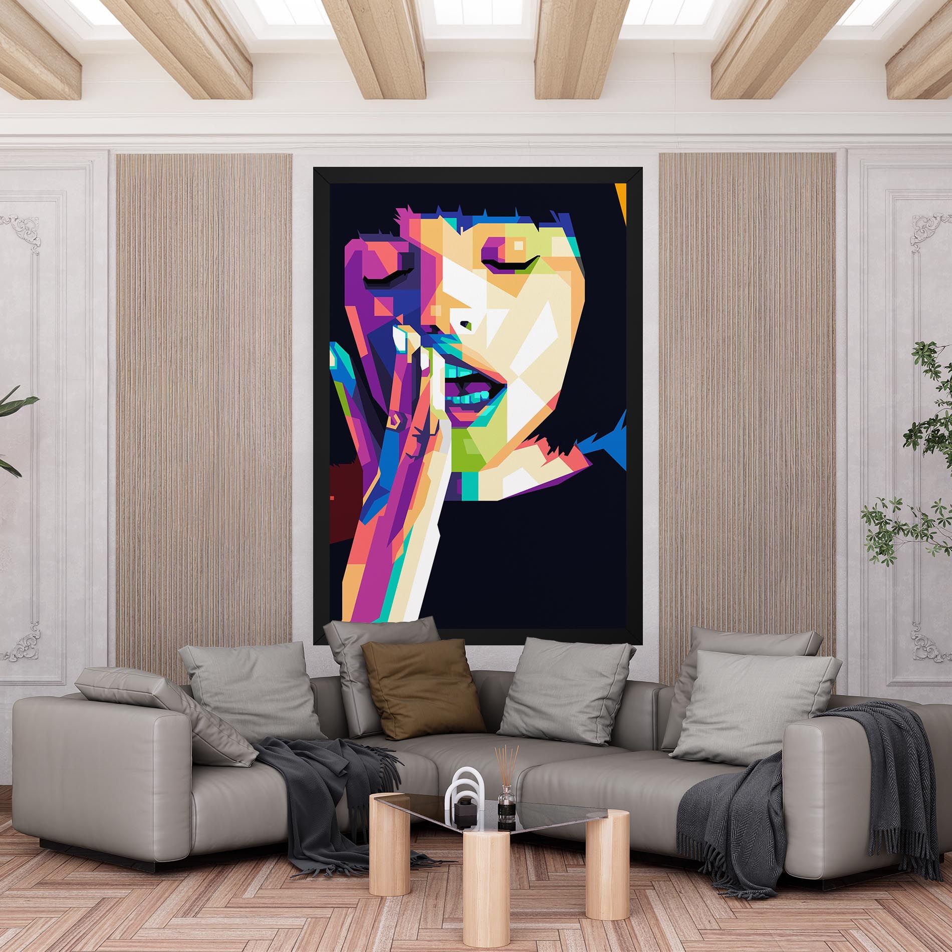 Polygonal Pretty Girl mockup 6